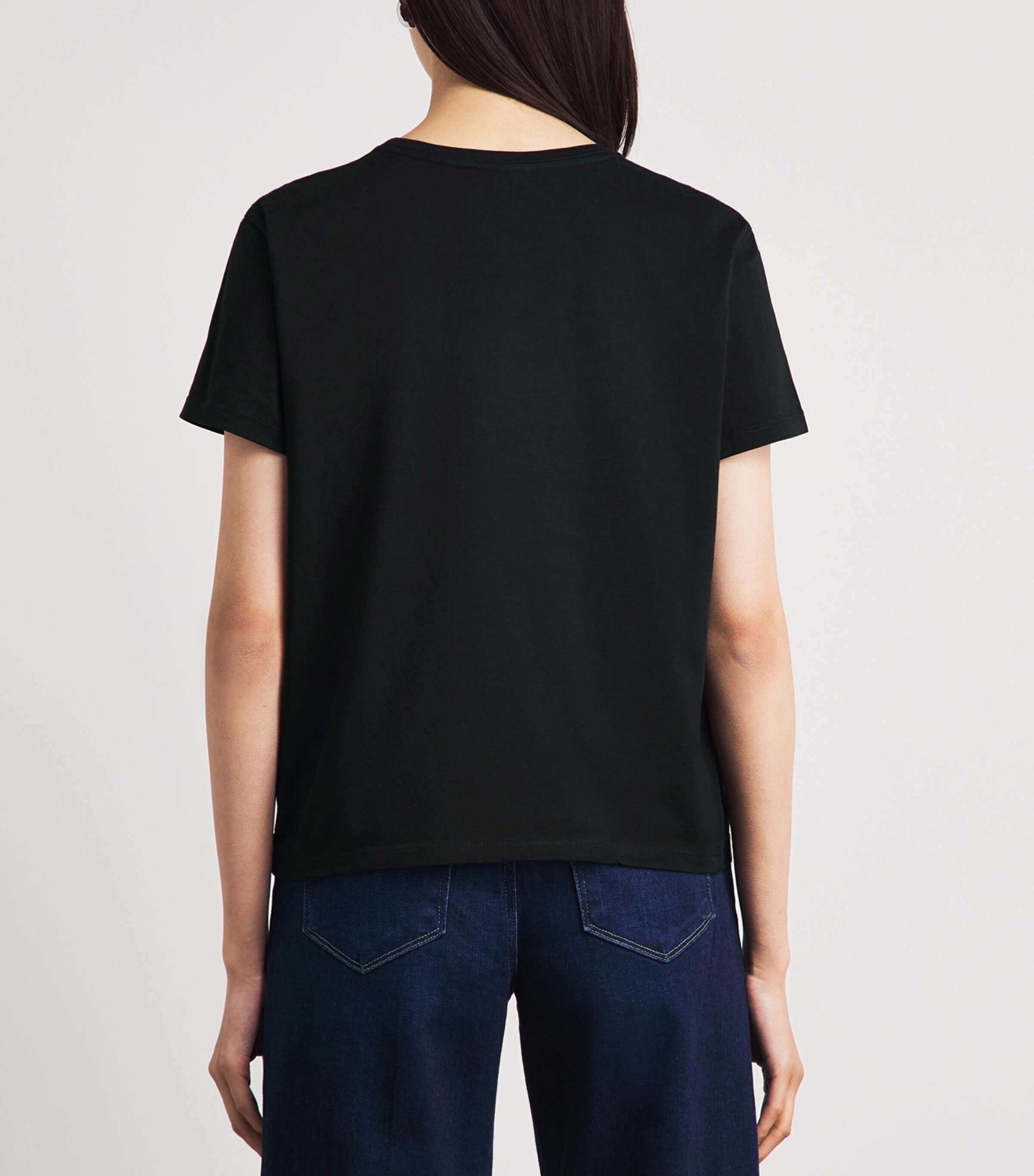 PAIGE Womens Cotton Haven T-Shirt Black Image 5