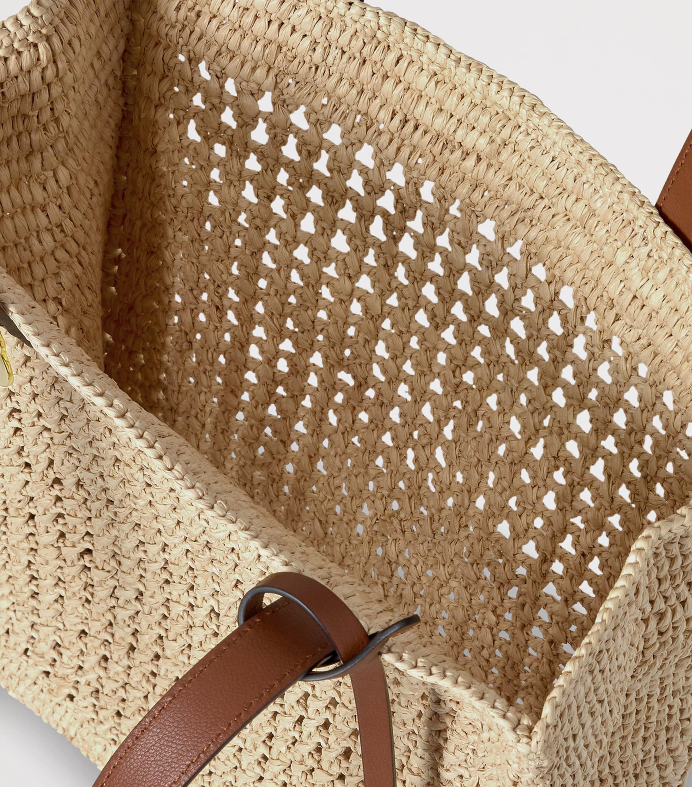 Mulberry Small Raffia Crochet Tote Bag Natural Image 6