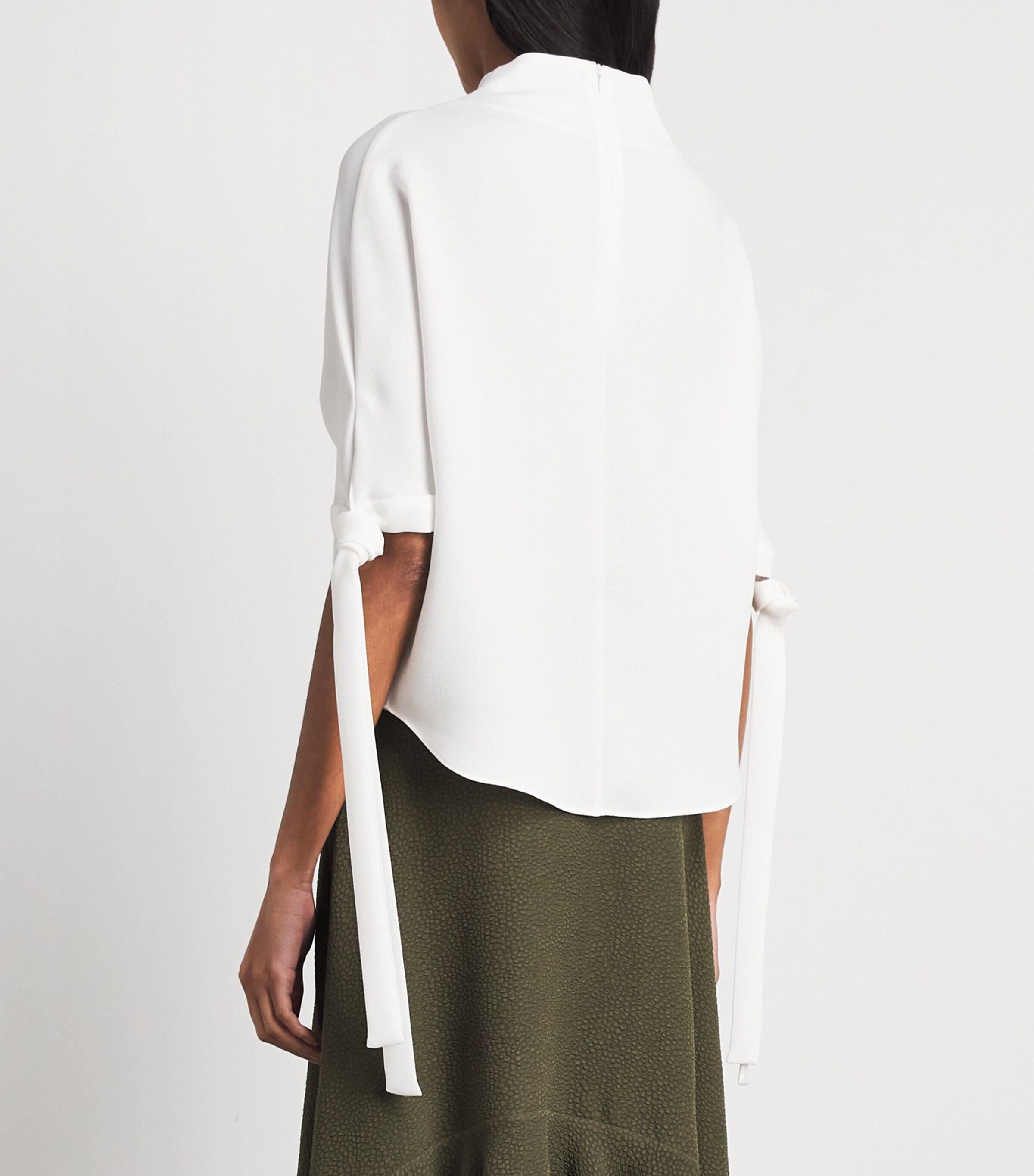 Edeline Lee Womens Georgette Pedernal Blouse Ivory Image 5