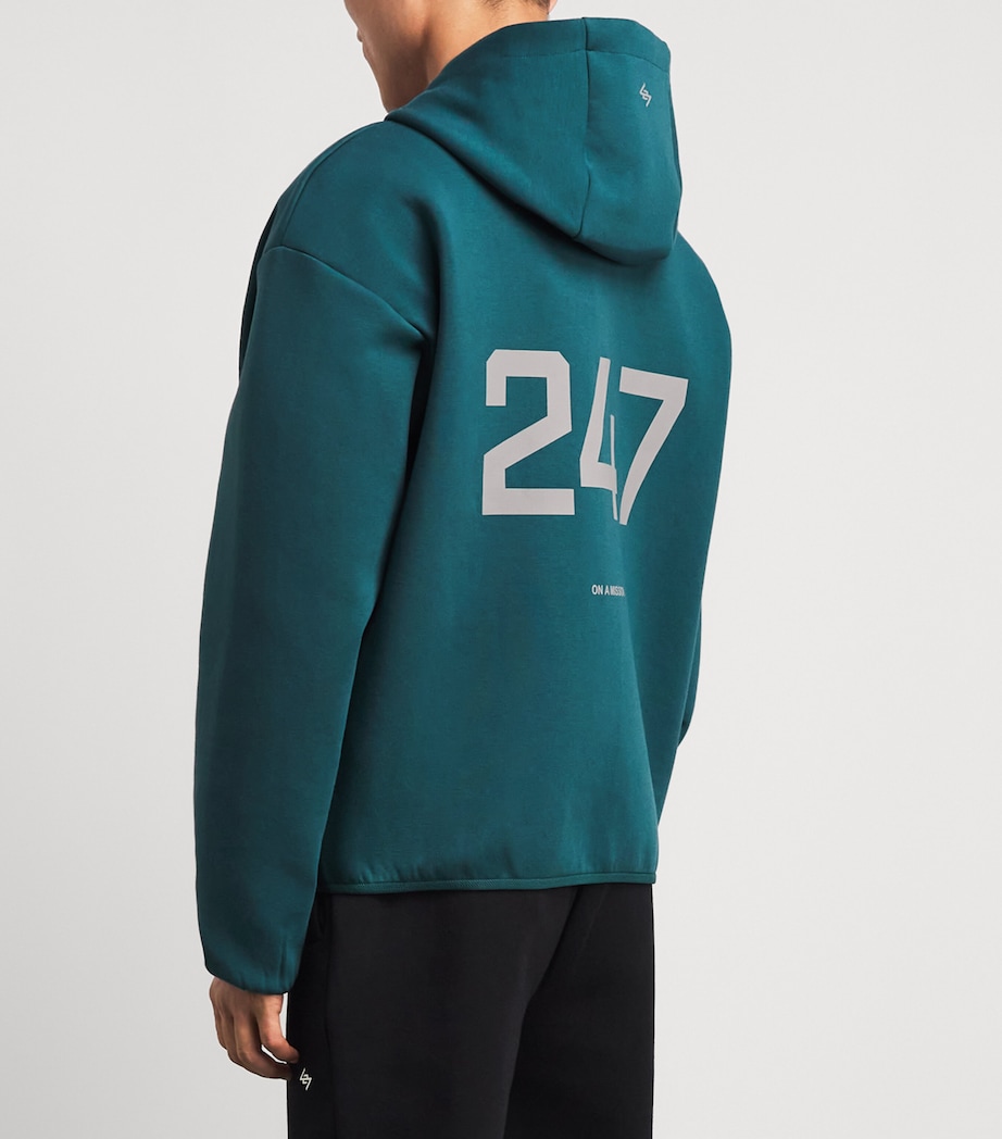 Represent 247 Mens 247 Numbers Zip-Up Hoodie Teal Image 5