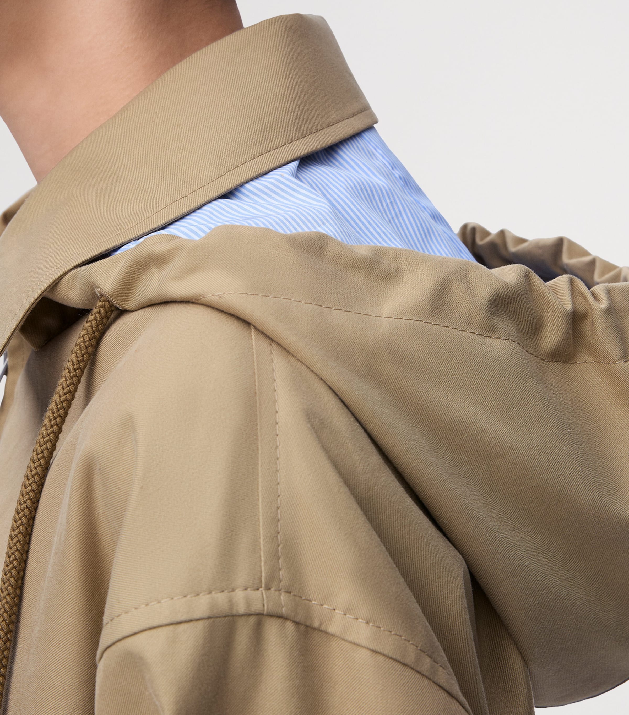 LOEWE Cotton-Blend Stripe-Detail Parka | Harrods US