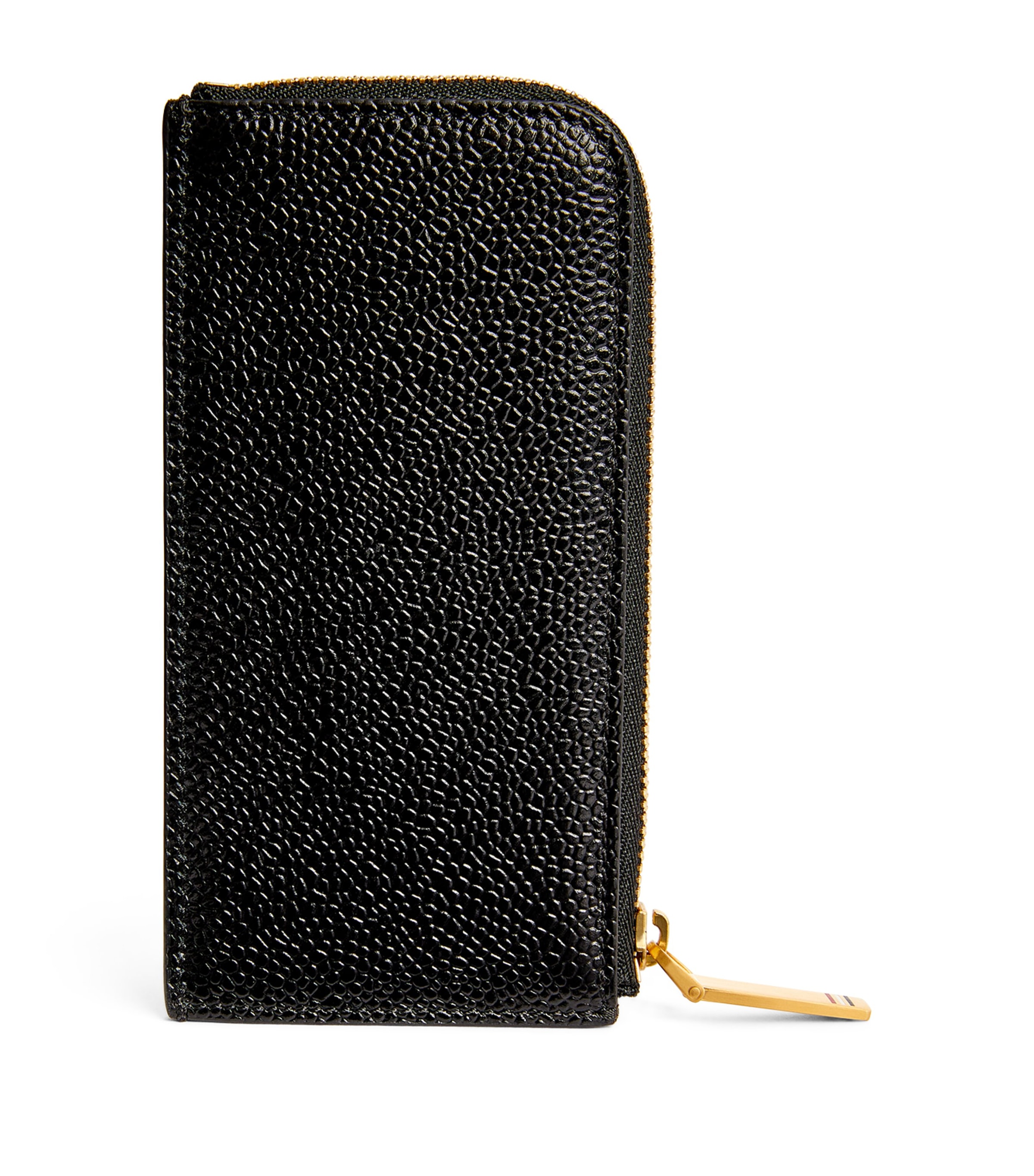 Leather Half-Zip Wallet BLACK Image 3