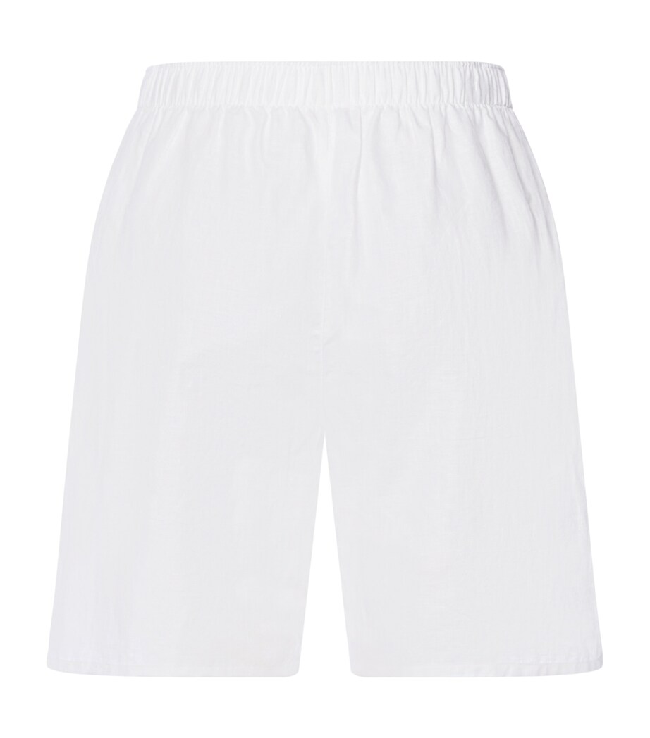 Hanro Womens Linen-Cotton White Essentials Shorts White Image 5