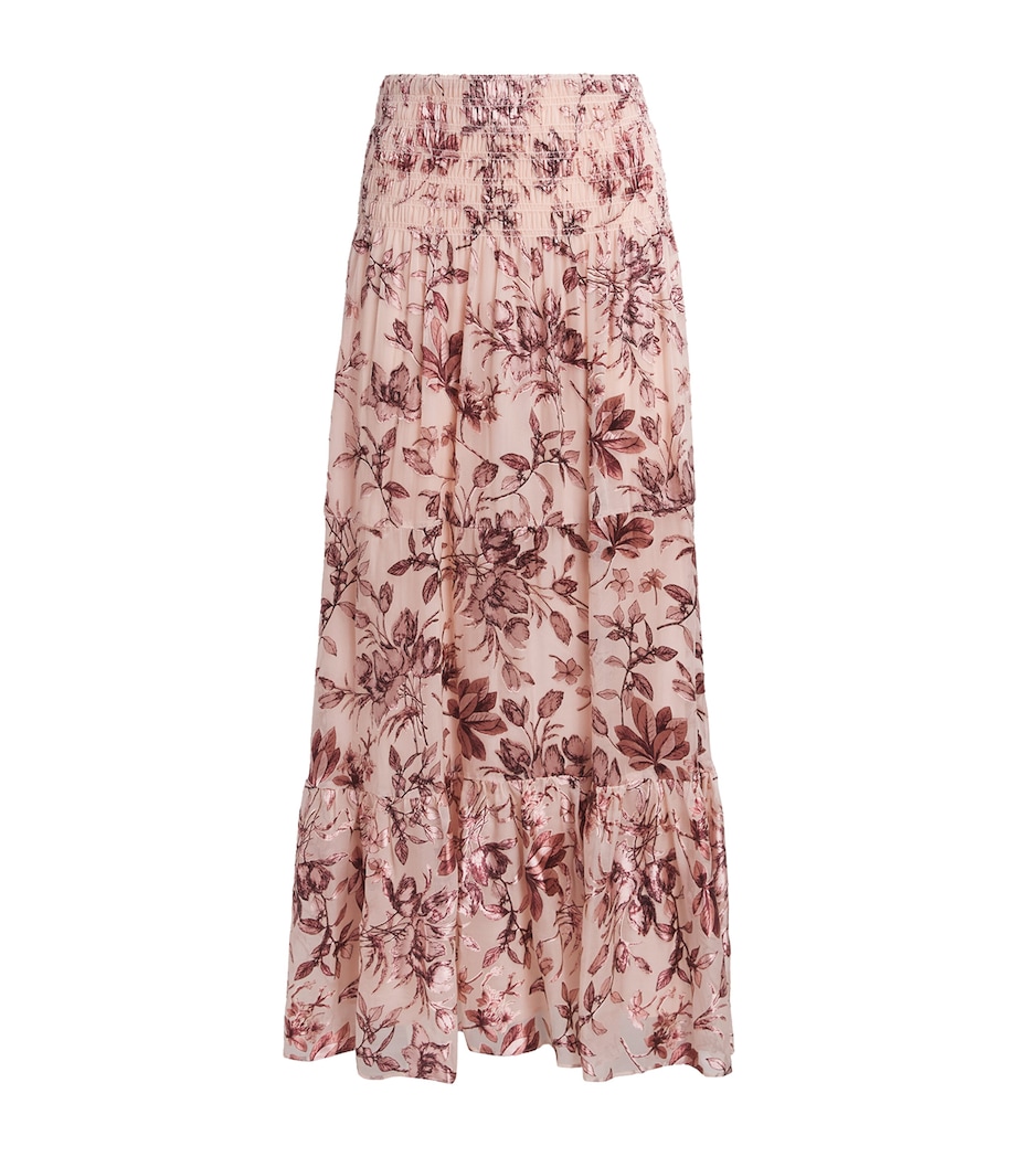 Alice+Olivia Womens Smocked Stevie Maxi Skirt En Rse Image 1