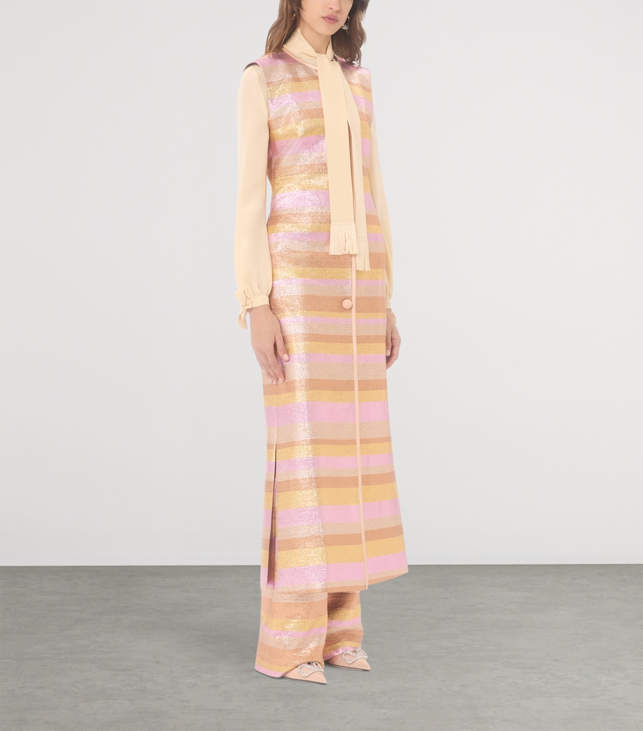Valentino Womens Metallic Stripe Trousers Image 5