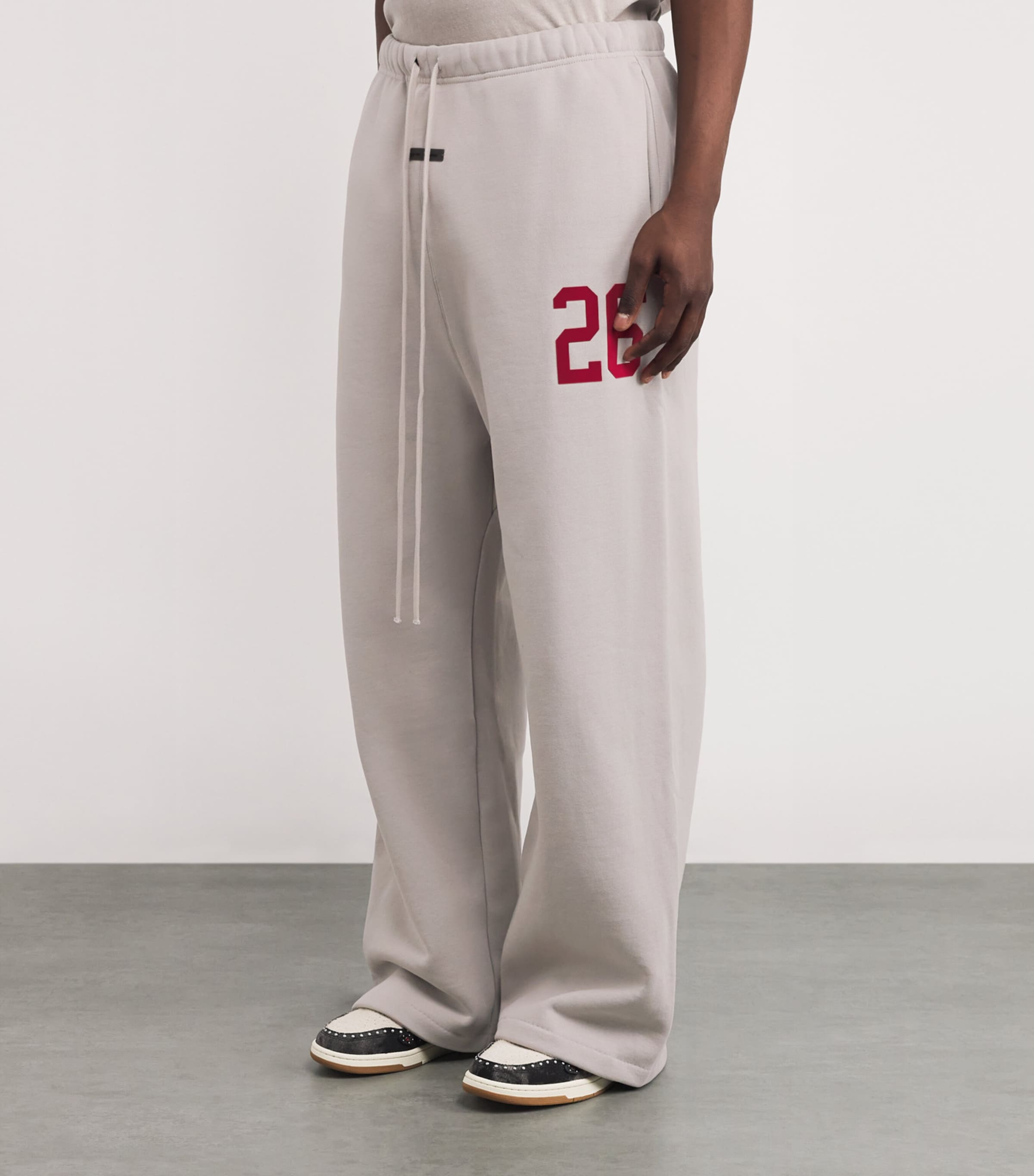 Cotton-Blend Varsity Sweatpants SMOKE GREY Image 3