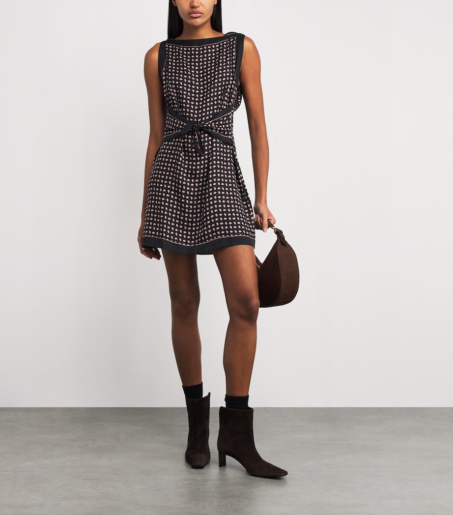 Silk-Blend Millane Mini Dress NOIR CRDINL FOULARD Image 2