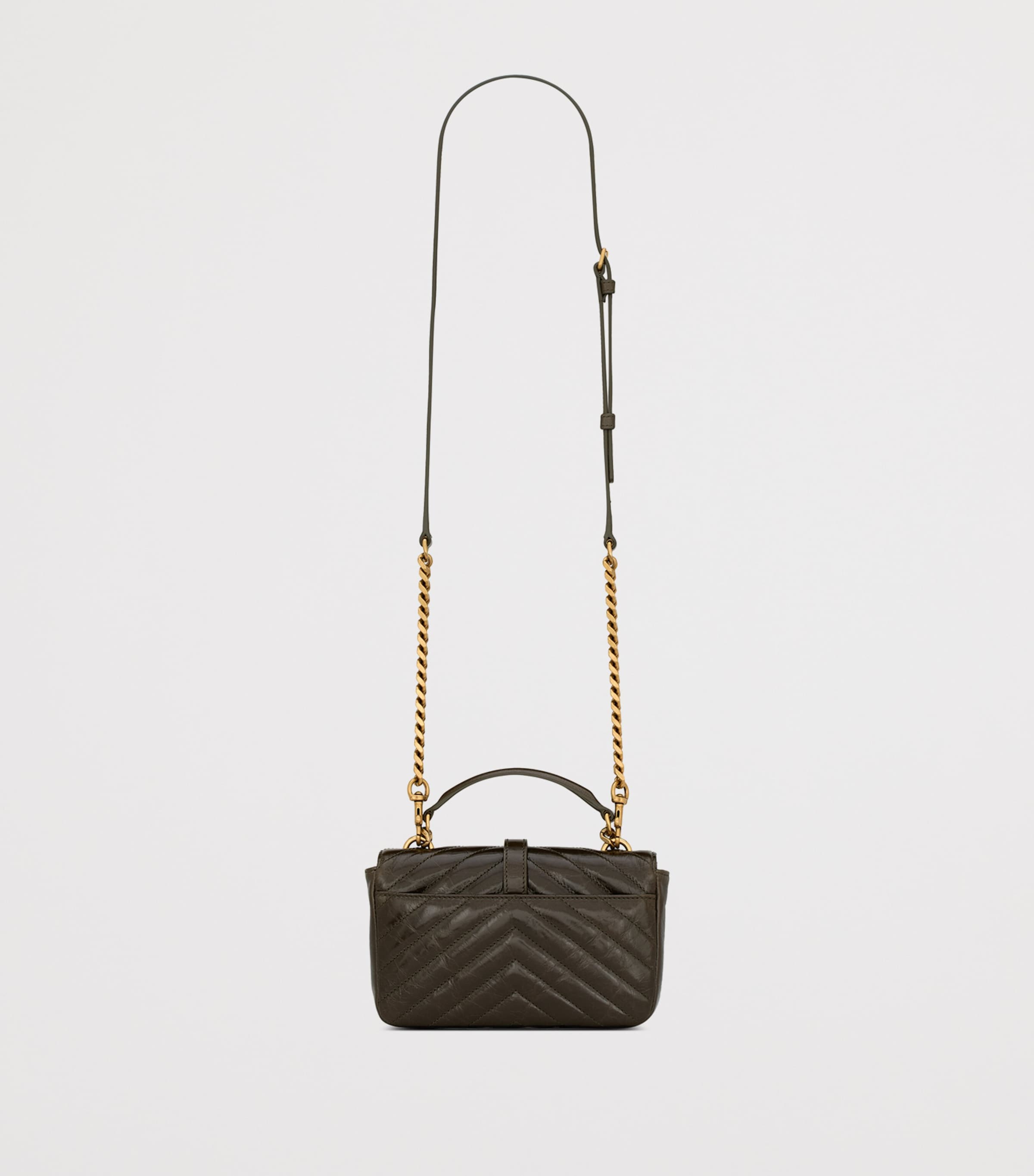 【Saint Laurent】レザーカレッジトップハンドルバッグ カサンドラ トップハンドル(ミニ/グレイン・ド・プードル
