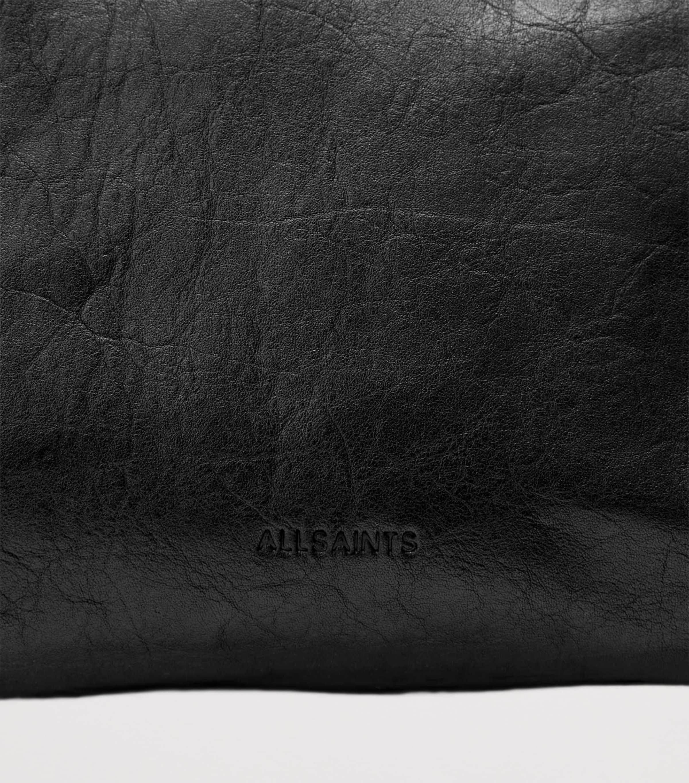 AllSaints Leather Siloh Shoulder Bag Black Image 4