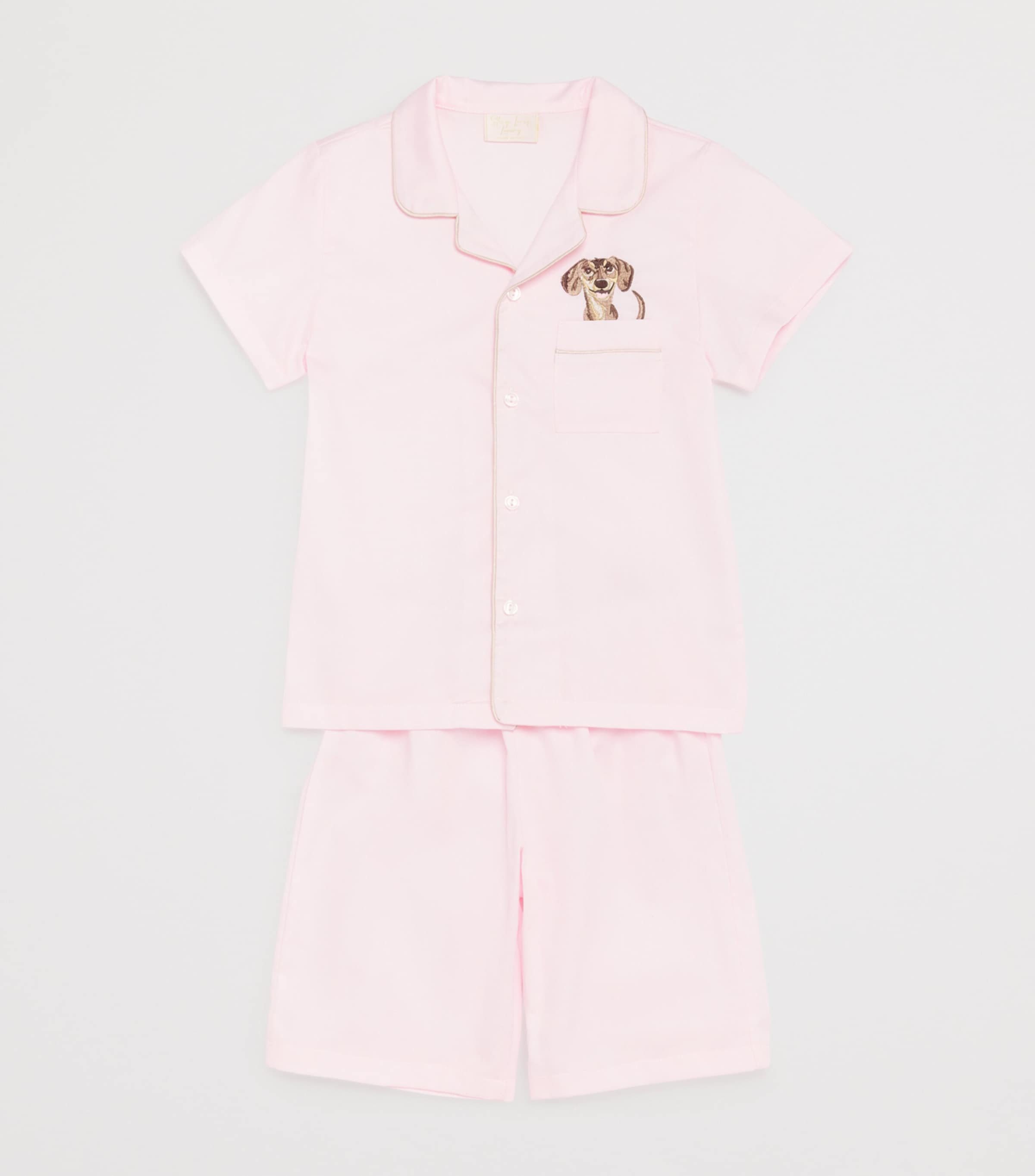 Embroidered Dog Pyjama Set (4-14 Years) V.UNICA Image 3