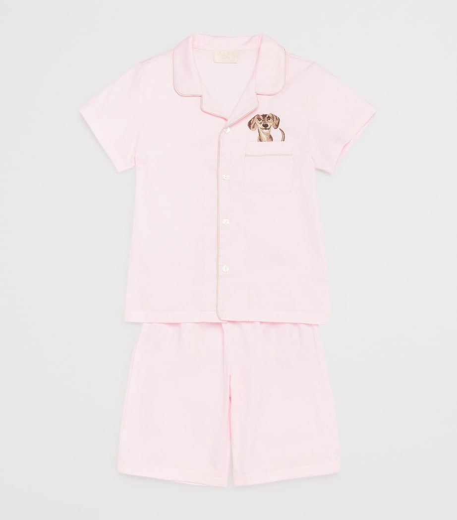Embroidered Dog Pyjama Set (4-14 Years) V.UNICA Image 3
