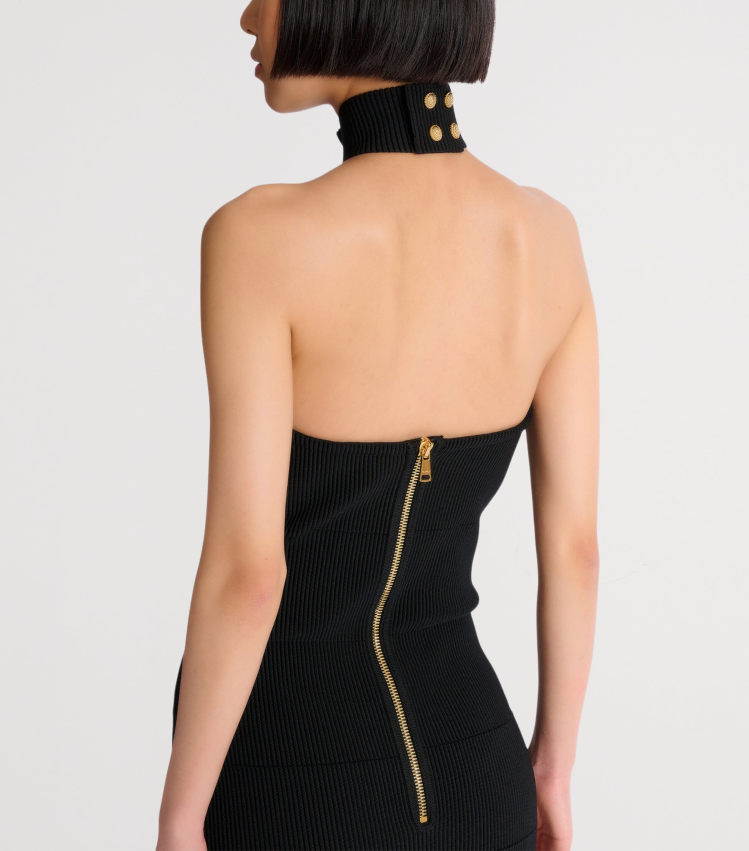 Ribbed Sleeveless Maxi Dress 0PA NOIR Image 4