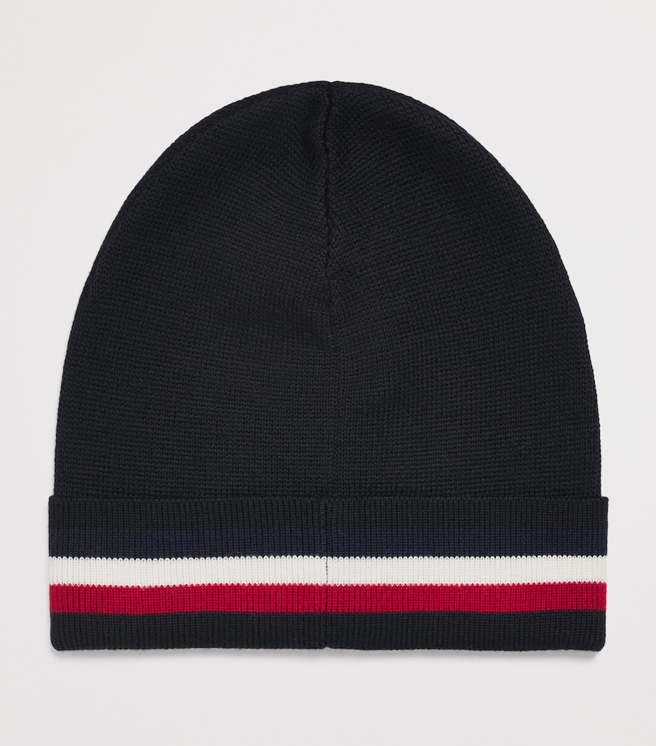 Moncler Virgin Wool Tricolour Beanie Image 2