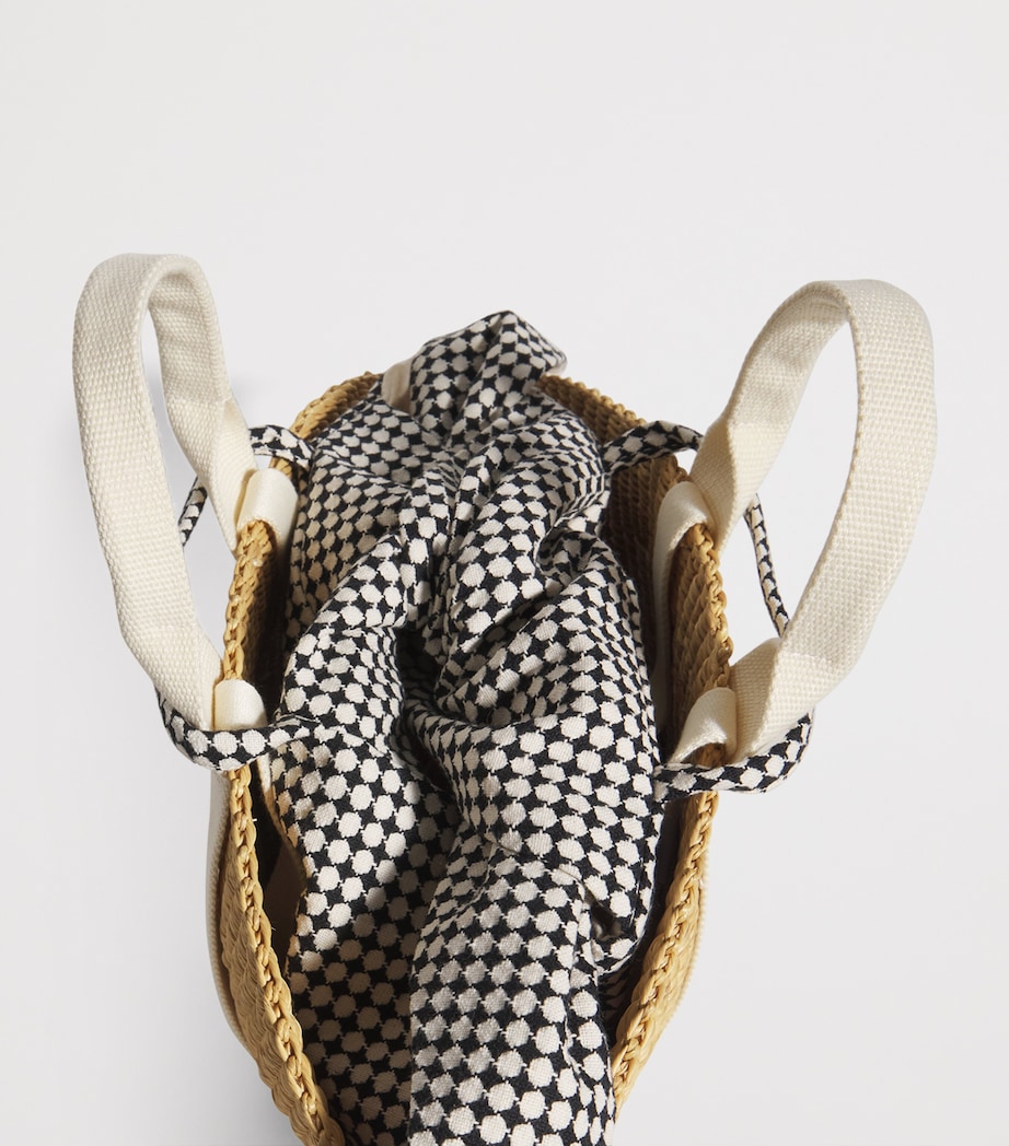Muun Mini Straw Sophie Tote Bag Natrual Ecru Delft T Image 6