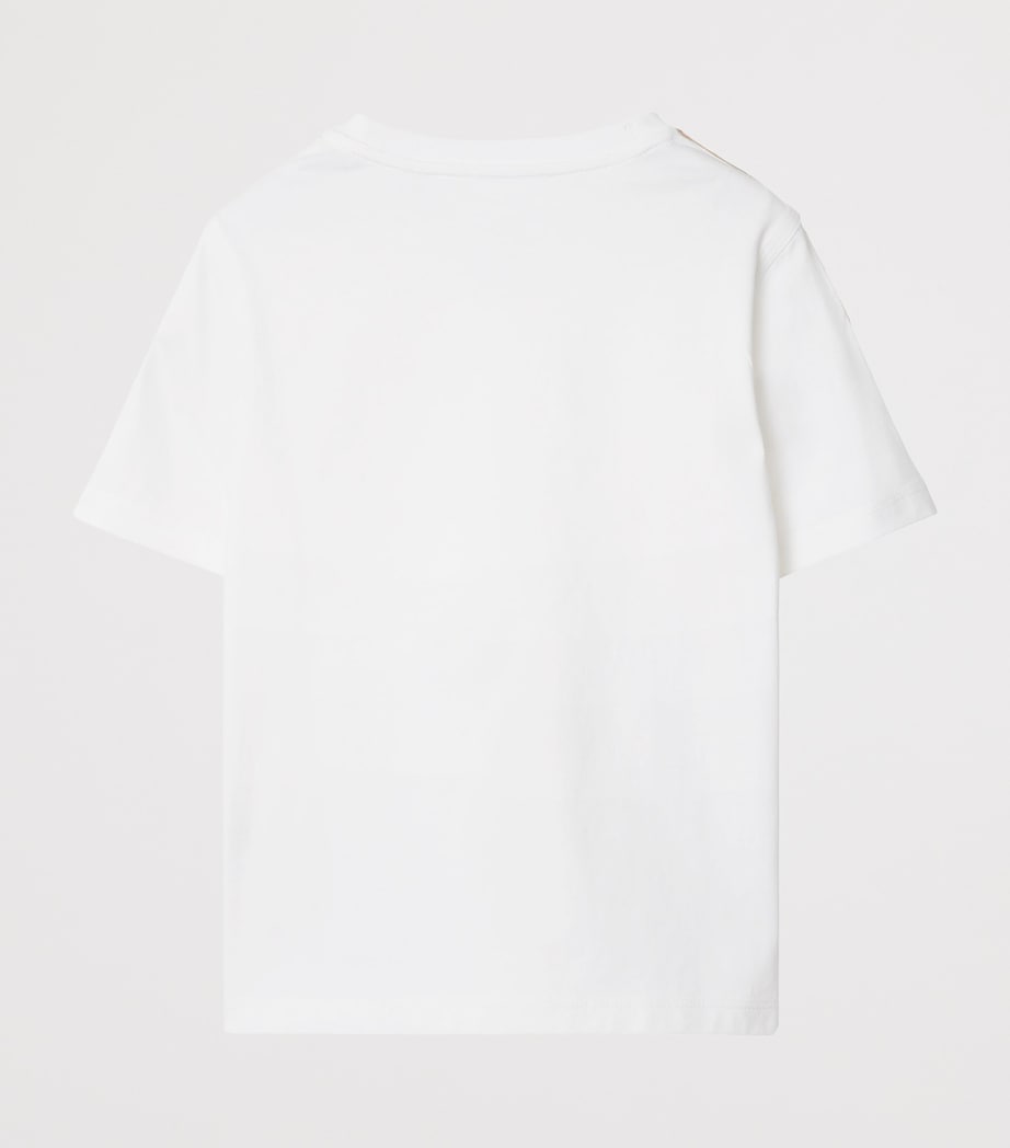 Cotton Check-Trim T-Shirt (3-12 Years) WHITE Image 2