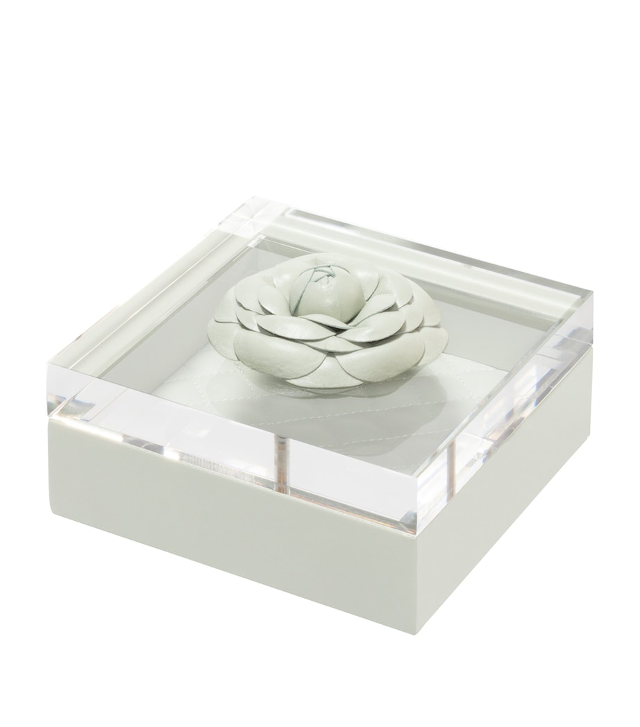 Small Quilted Febe Diamonds Box CELADON GREEN Image 1