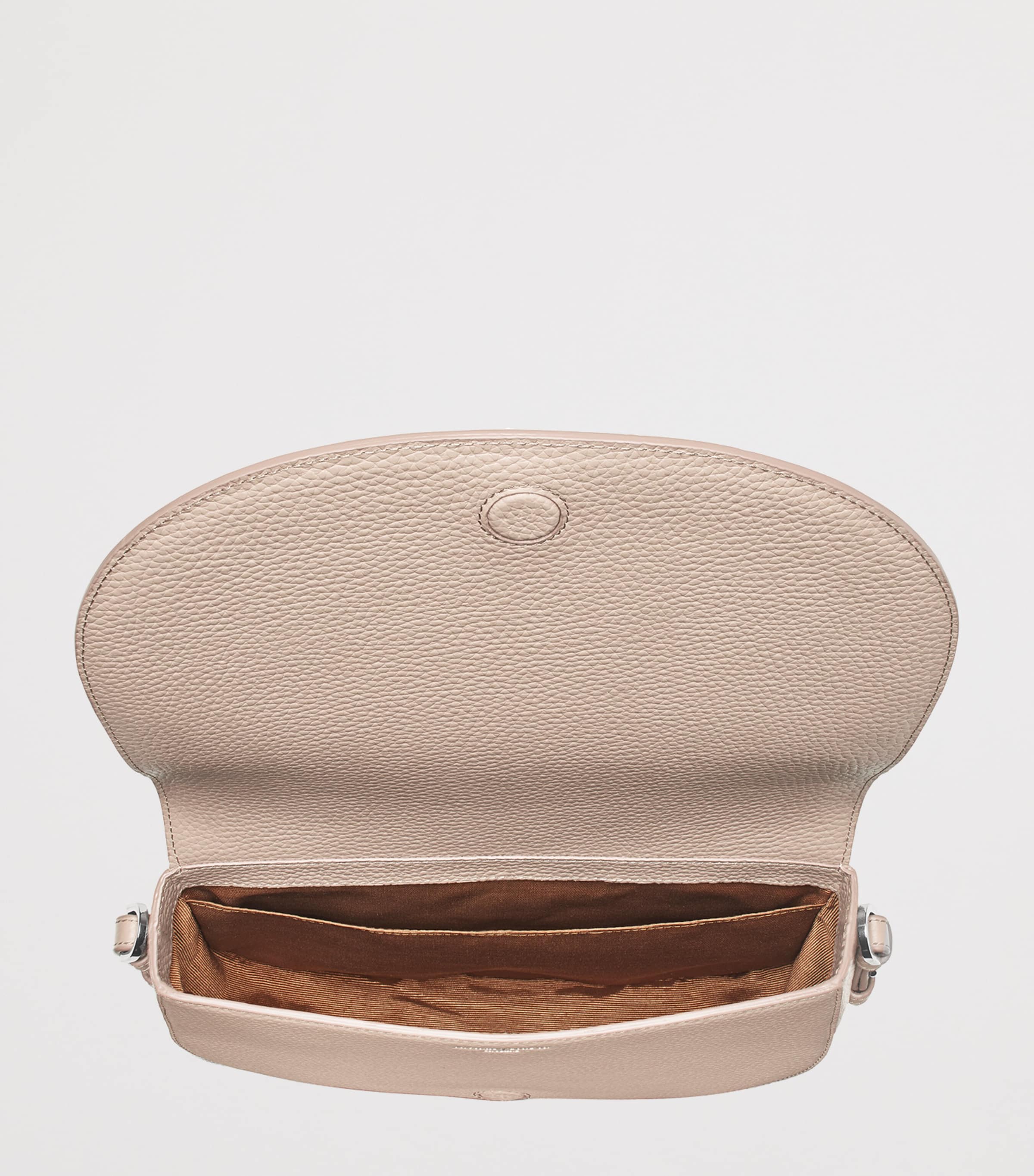 Aspinal Of London Leather Stella Cross-Body Satchel Taupe Image 6