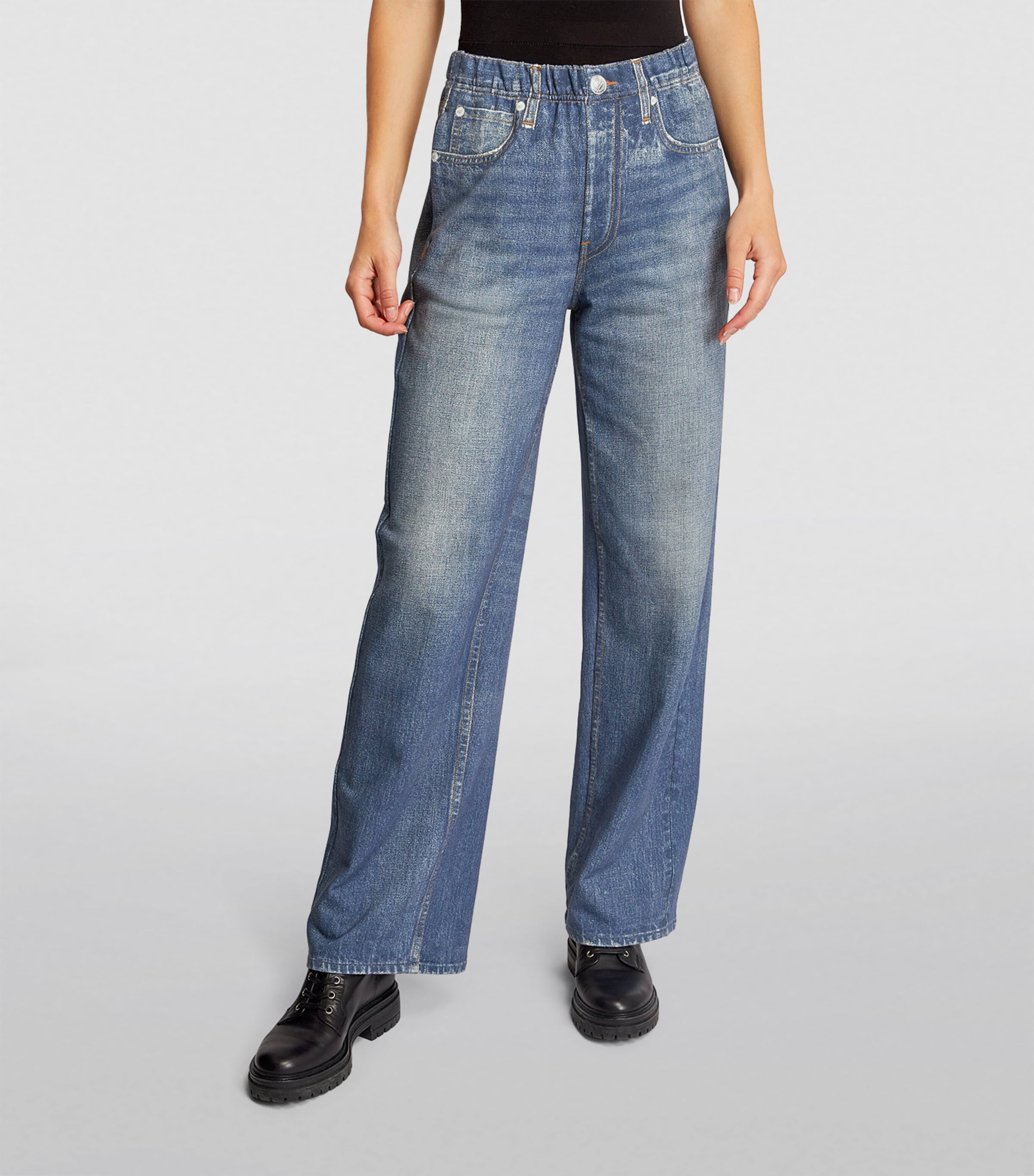 Rag & Bone Womens Miramar Wide-Leg Jeans Lenox Image 3