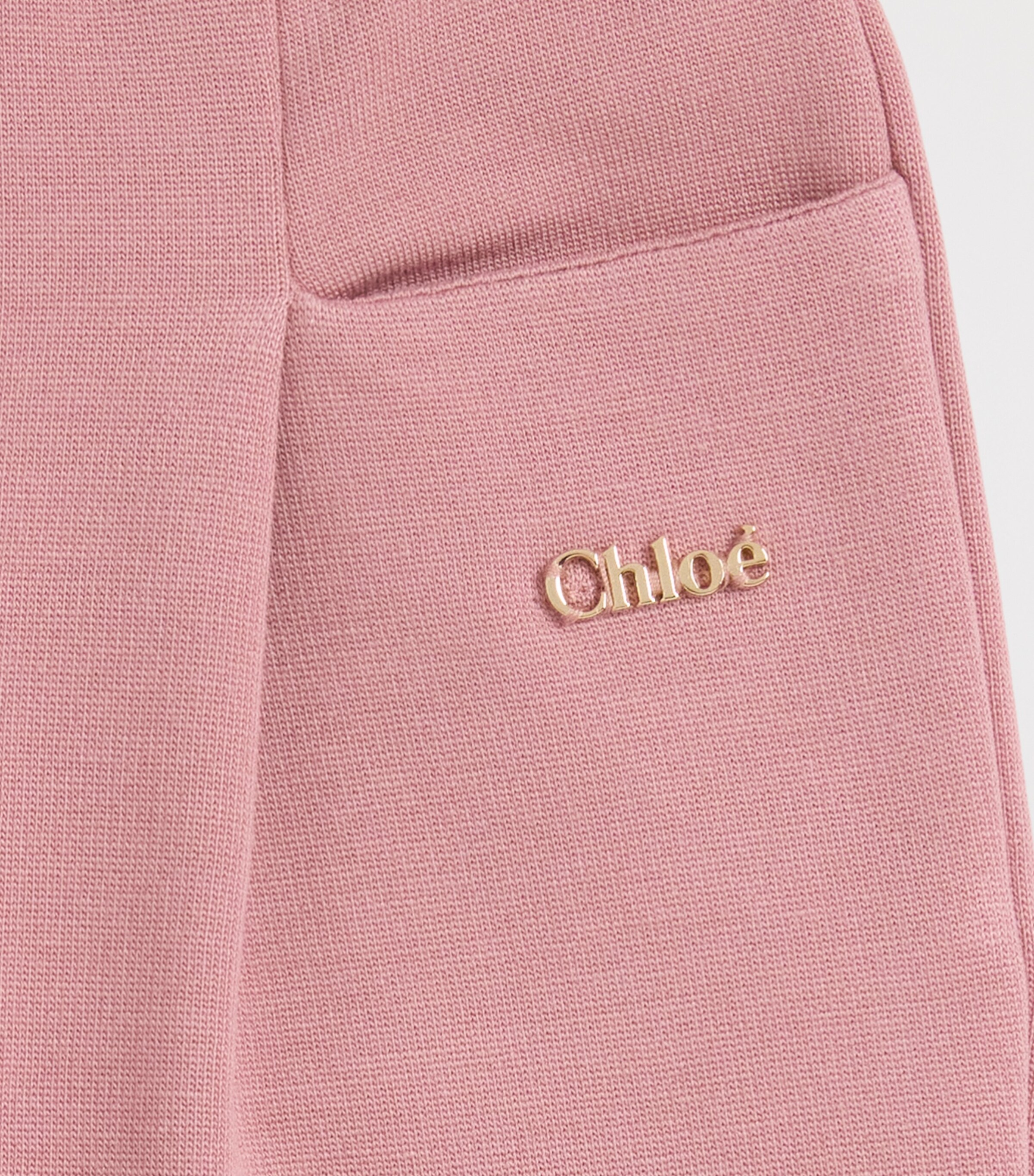 Chloé Kids Jersey Trousers (6-36 Months) Vintage Rose Image 3