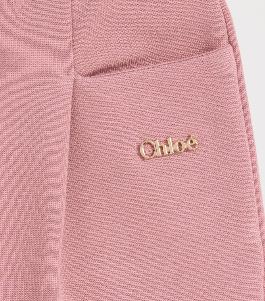 Chloé Kids Jersey Trousers (6-36 Months) Vintage Rose Image 3