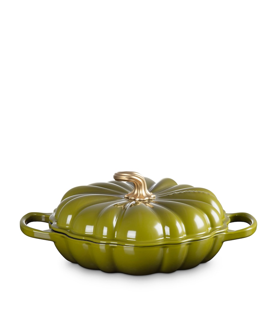 Cast Iron Pumpkin Shallow Casserole Dish (28cm) NO COLOUR Image 1