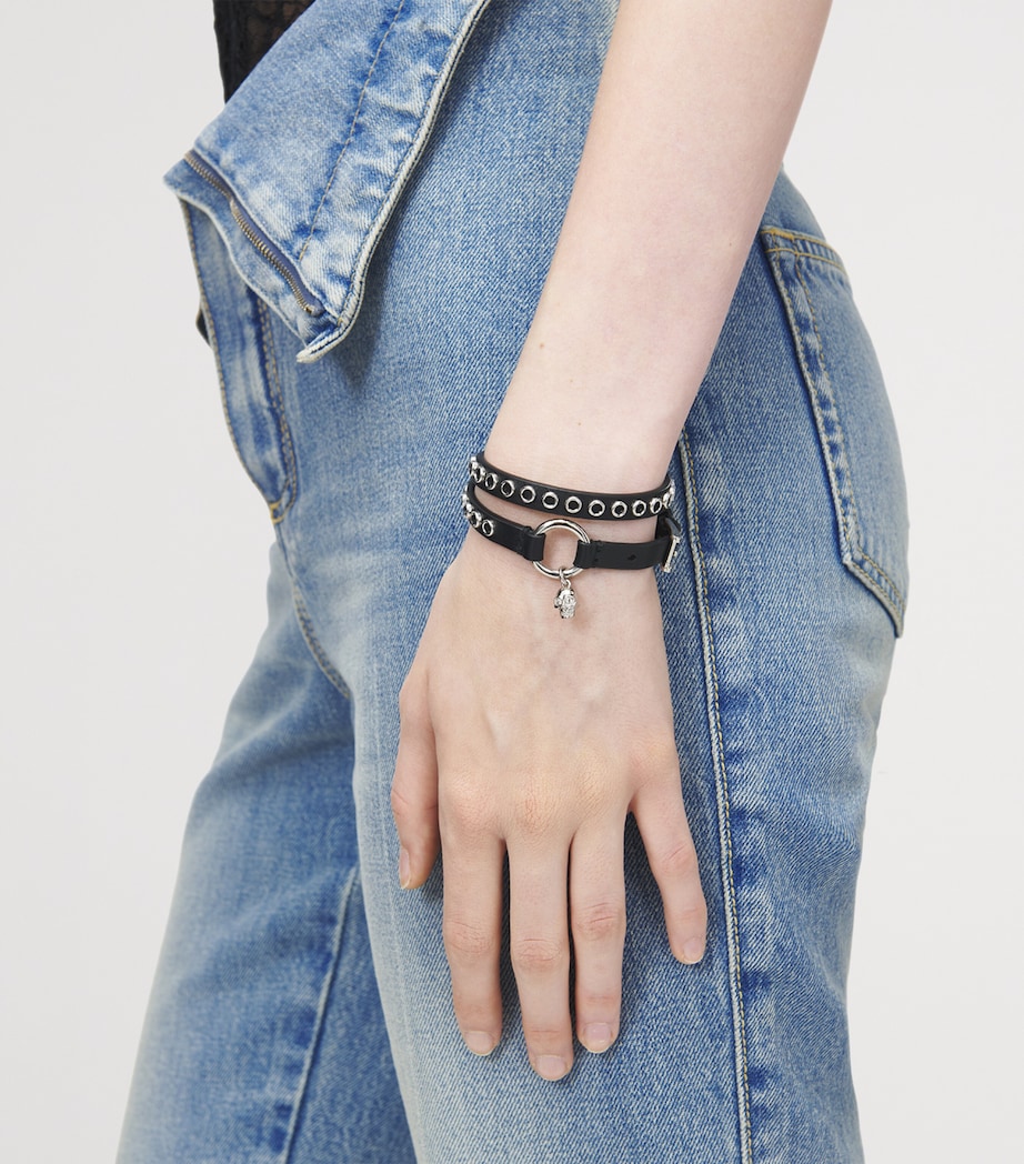 Leather Skull Bracelet 1000 Image 2