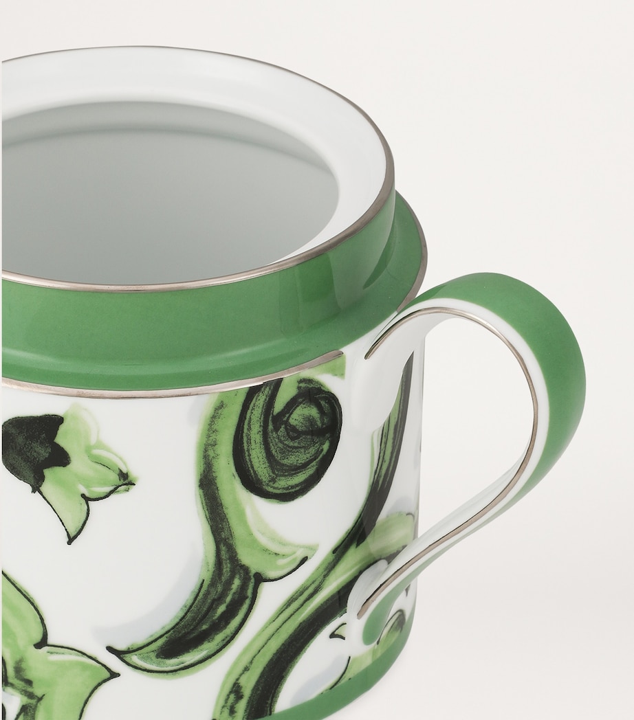 Porcelain Majolica Teapot (18.5cm) UV001-VERDE MAIOLICA Image 6