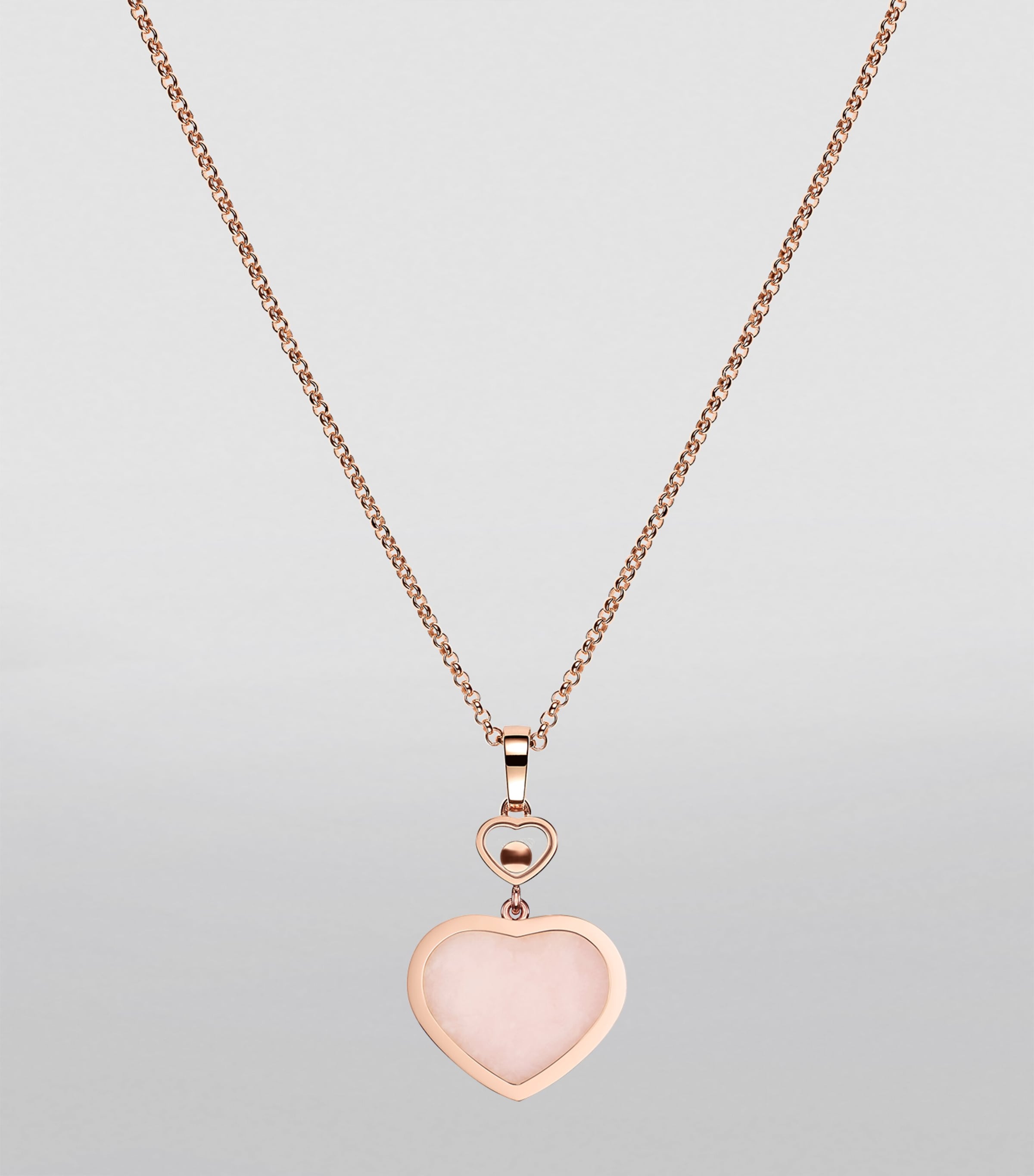 Rose Gold, Opal and Diamond Happy Hearts Pendant 18K ROSE GOLD Image 2