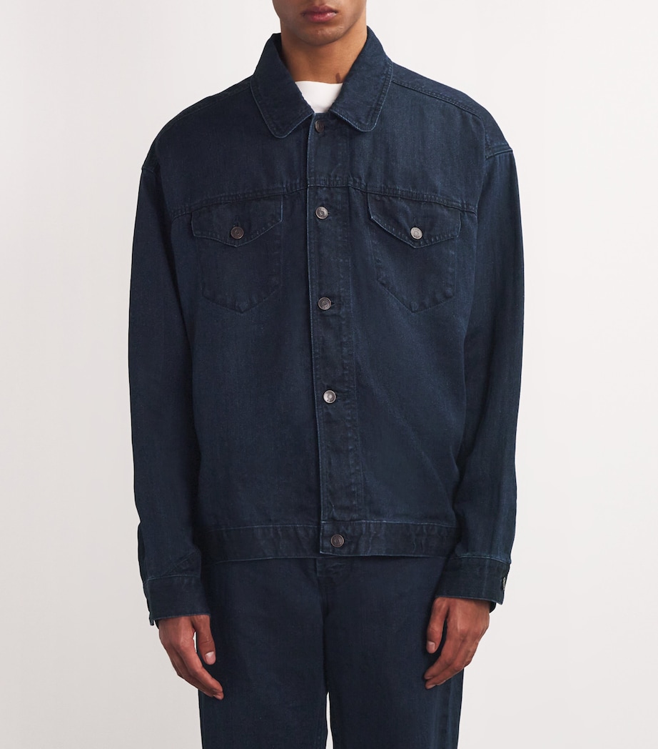 Seb Linen Jacket DARK INDIGO Image 3