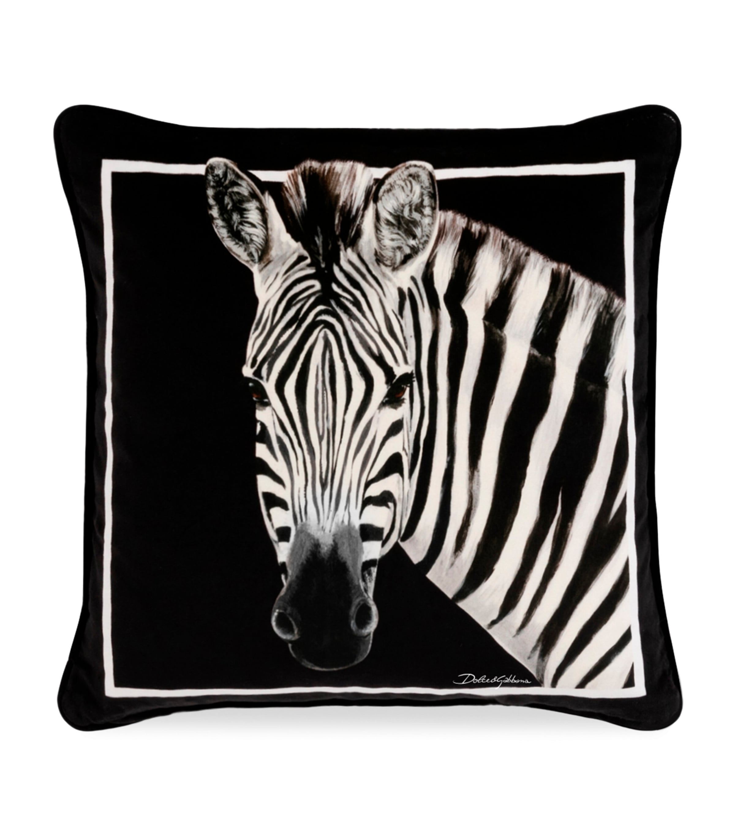 Dolce & Gabbana Cotton Zebra Cushion