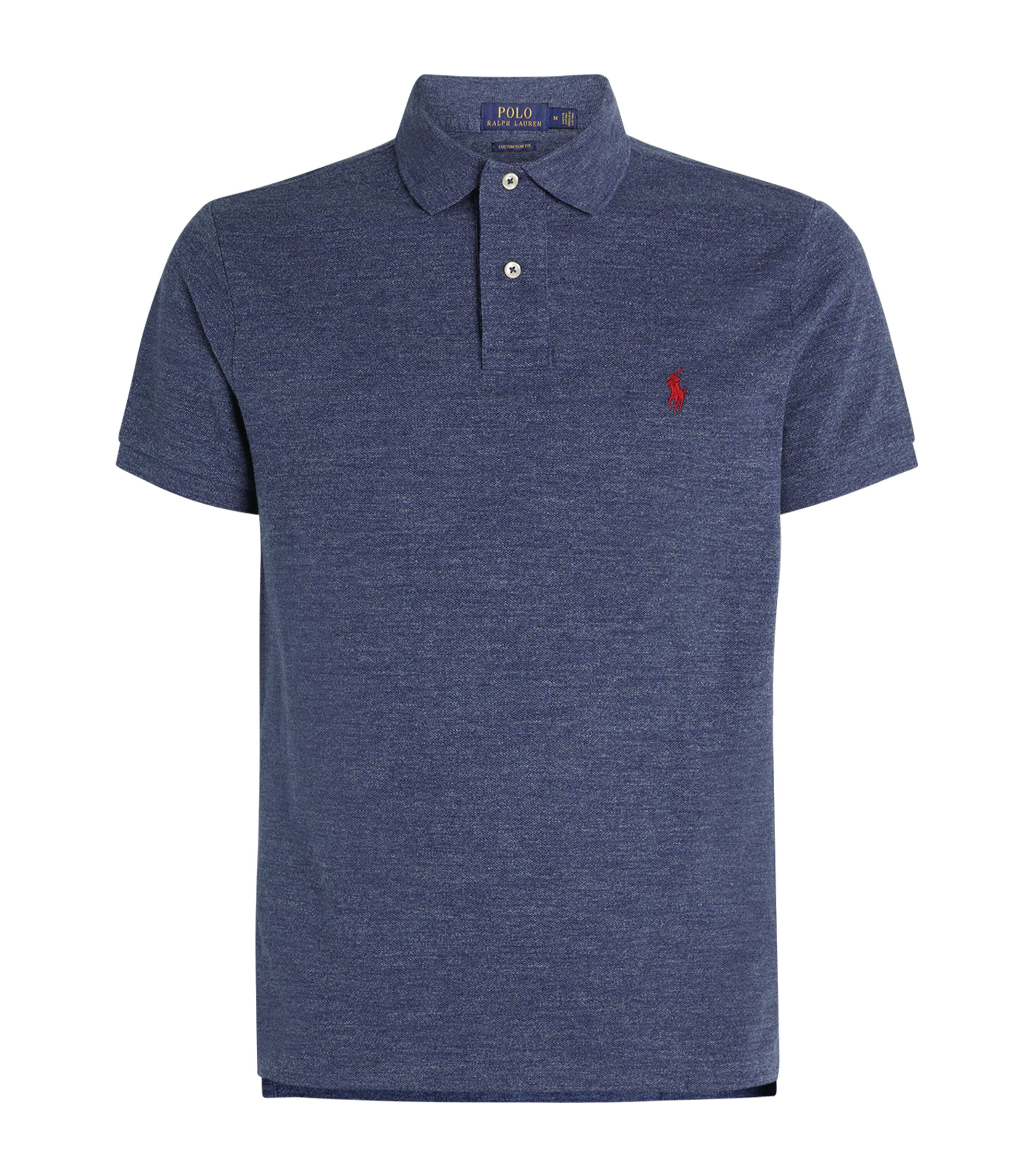 Polo Ralph Lauren Cotton Mesh Custom-fit Polo Shirt In Blue