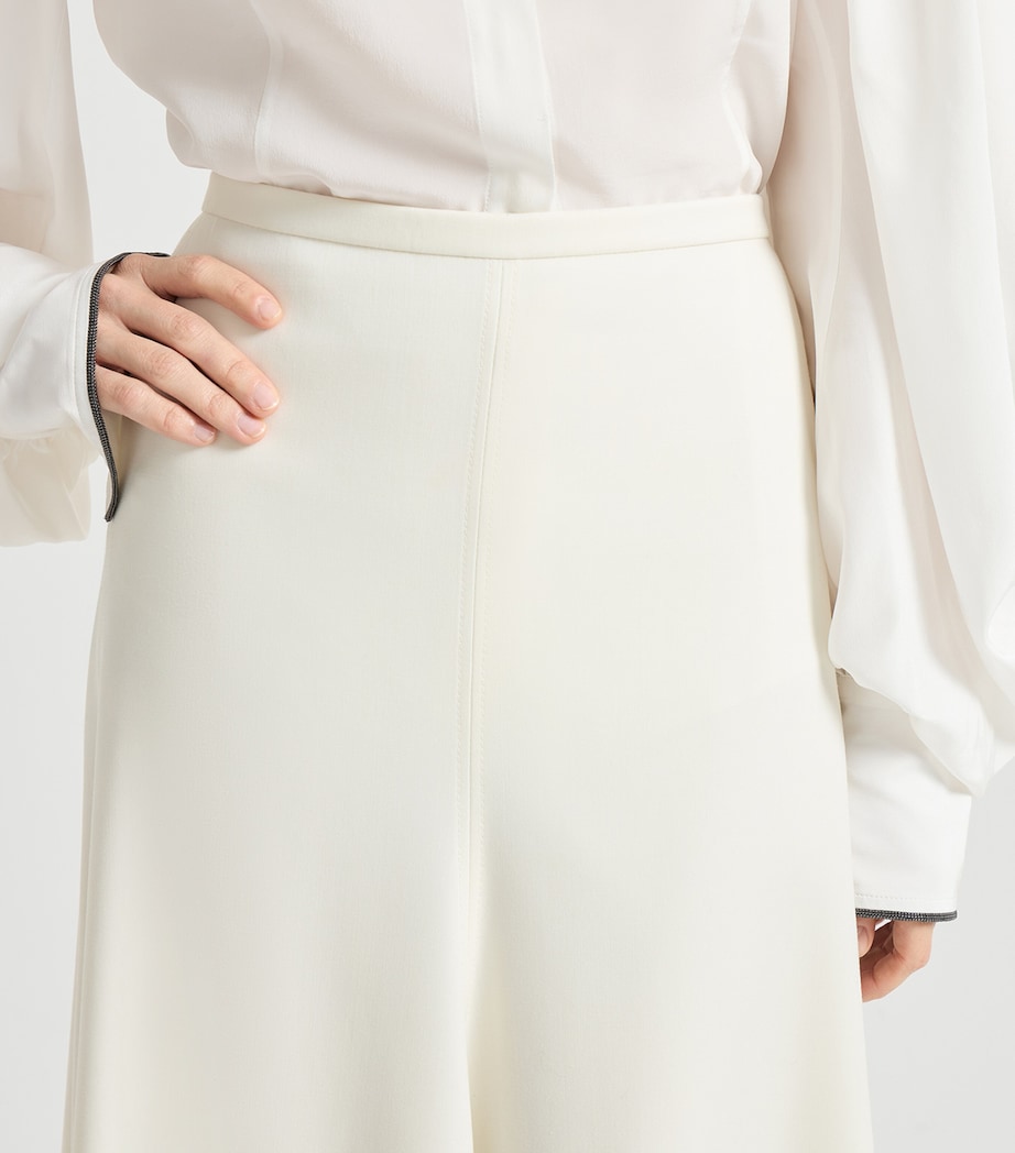 Virgin Wool Fluted Midi Skirt C1062 Image 4