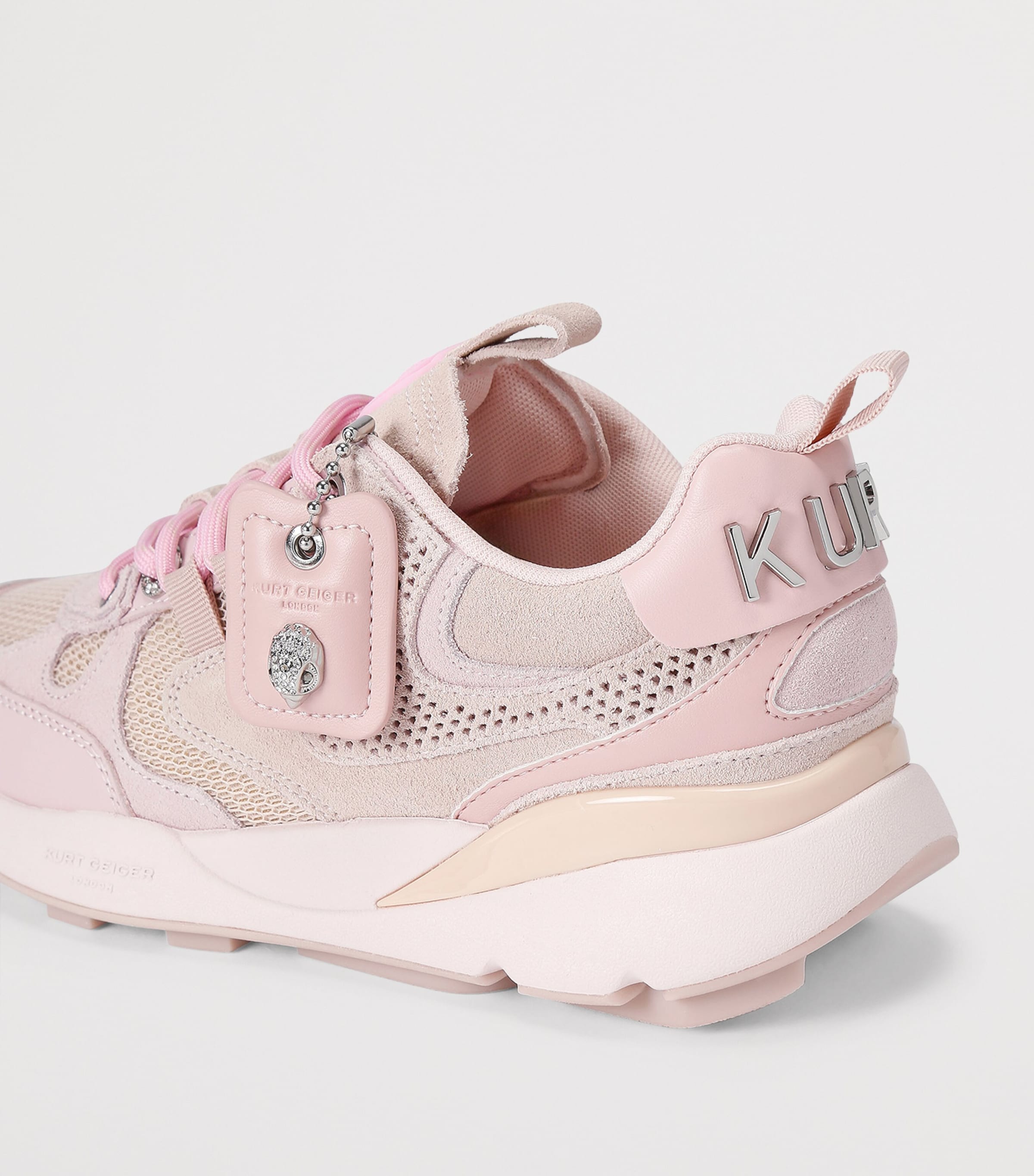 Kurt Geiger London Suede Kurt Runner Sneakers Pale Pink Image 3