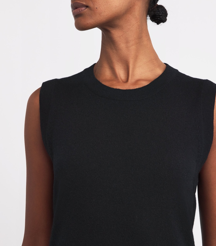 Harrods Womens Cashmere Sleeveless Midi Dress Black Image 6