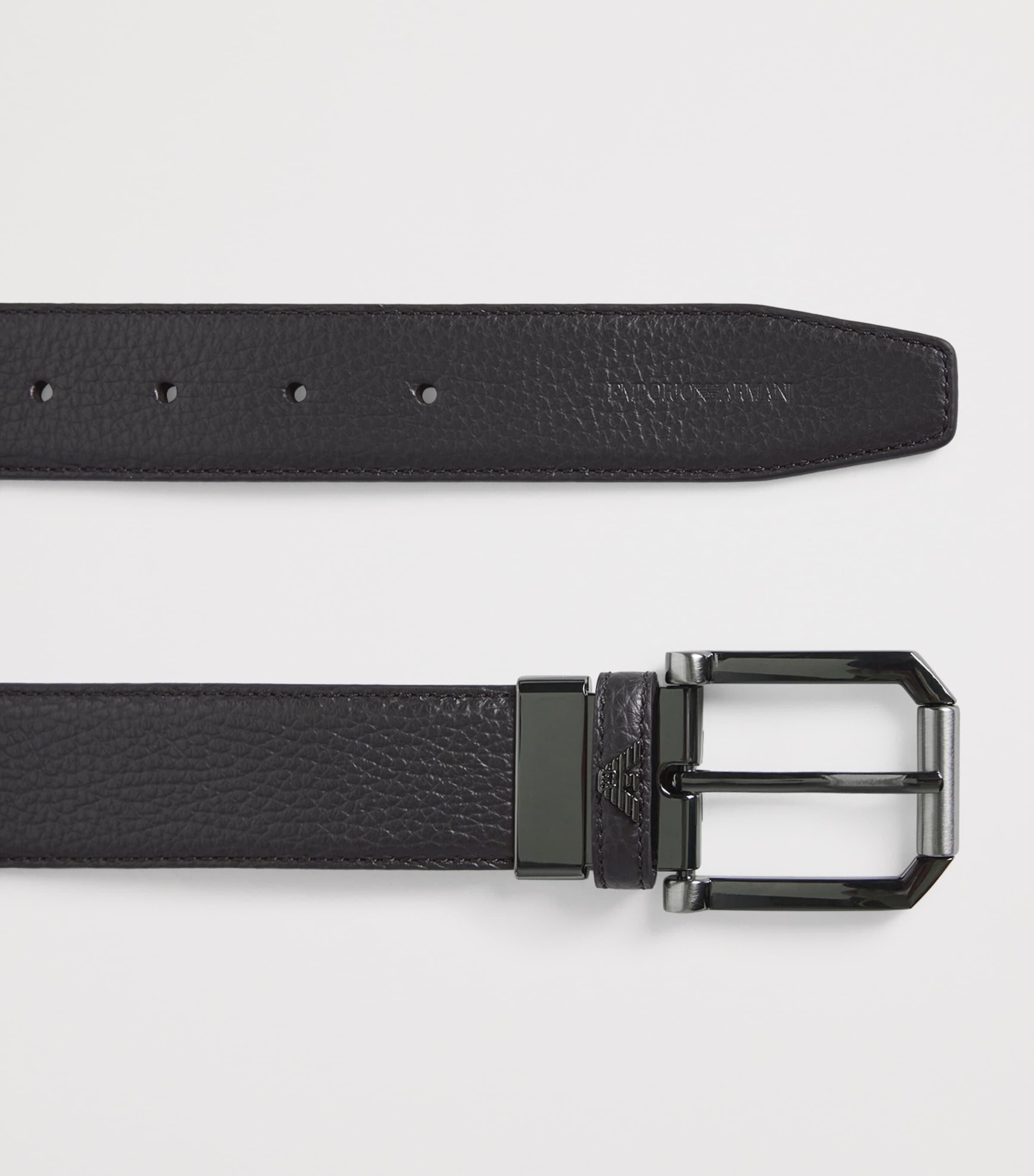 Emporio Armani Leather Tongue Belt Image 3