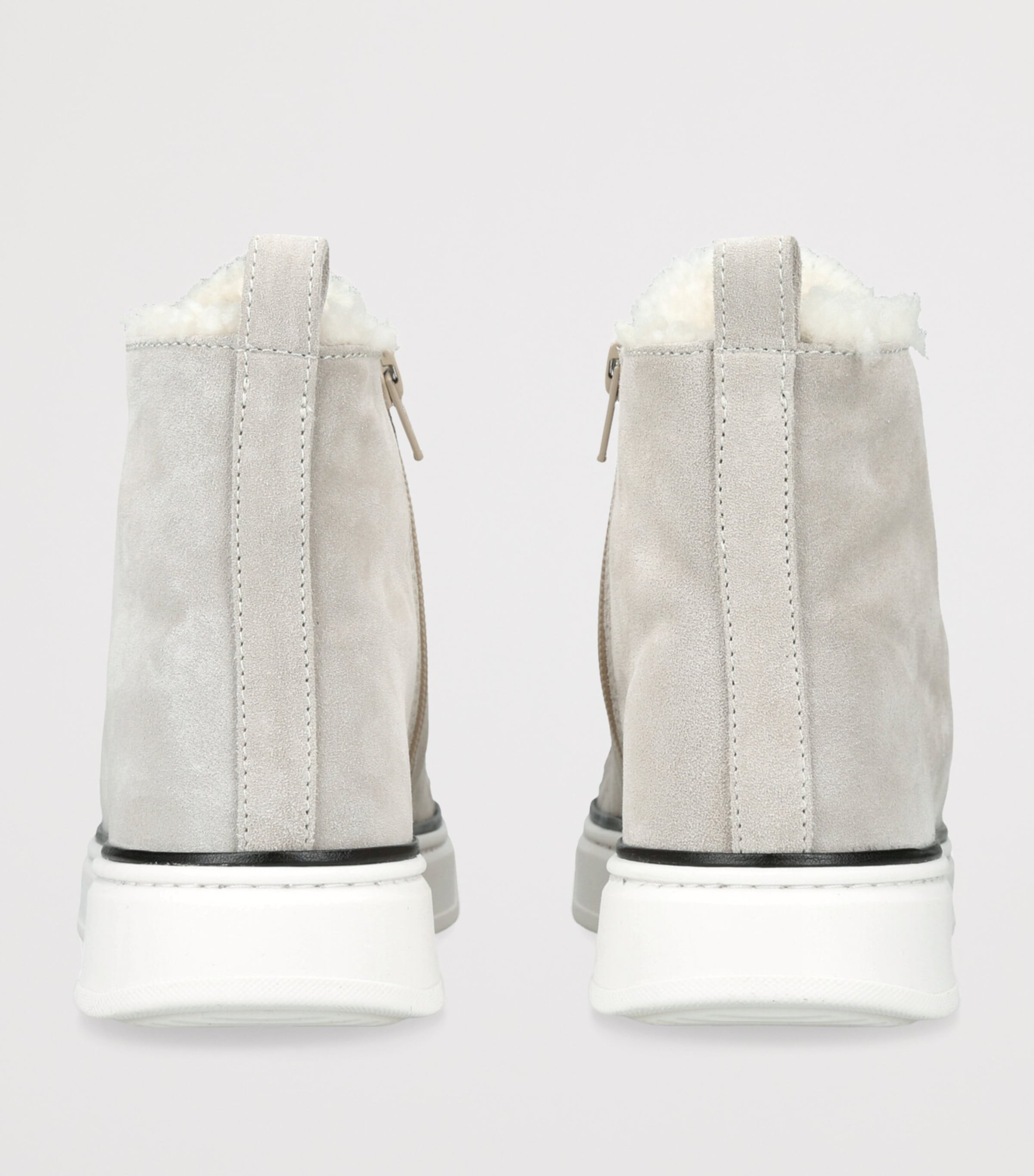 Brunello Cucinelli ML929HA820C7047 関税送料込 Brunello Cucinelli Brown Suede Shearling-Lined High-Top