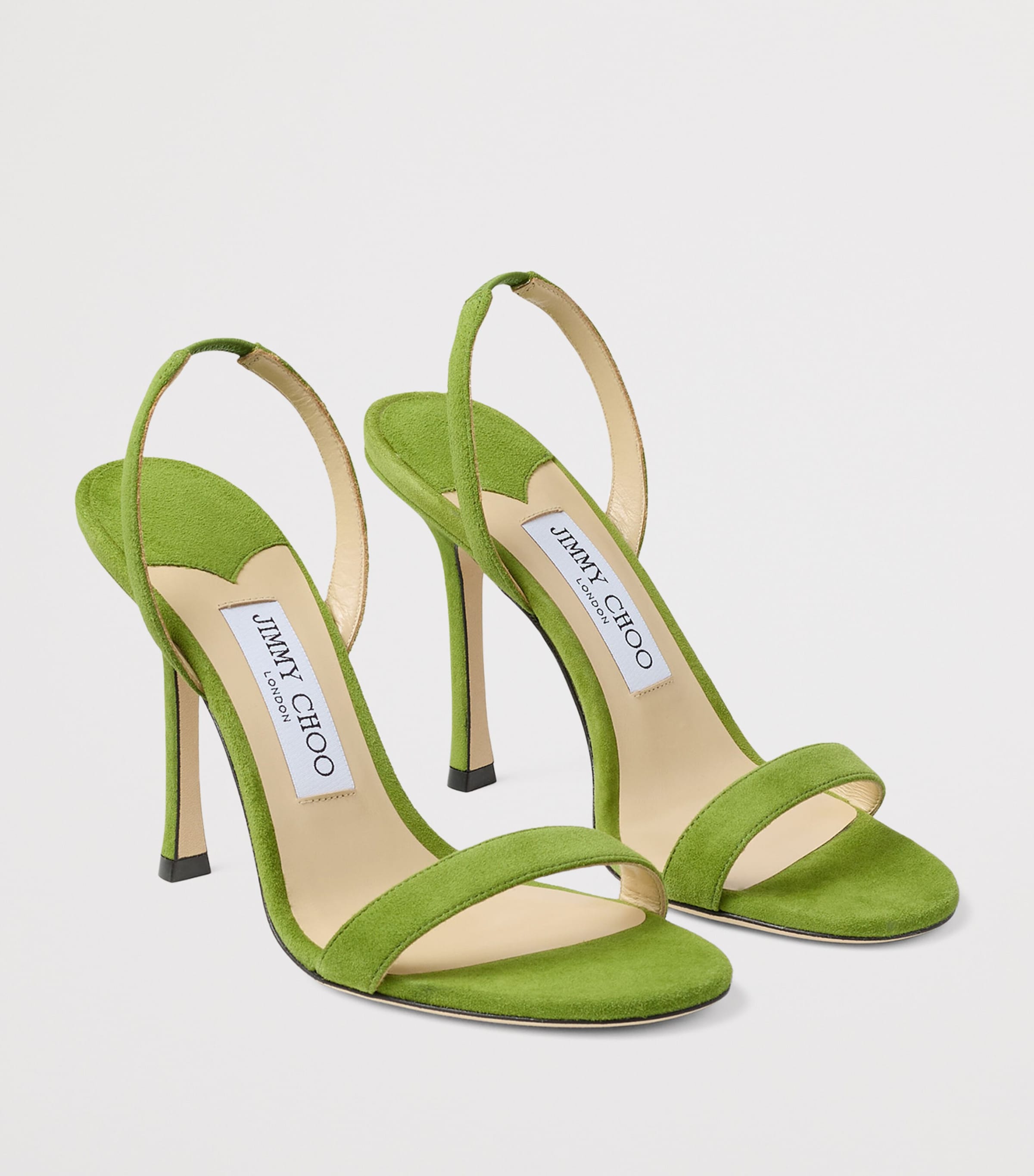 Jimmy Choo Jenn 100 Suede Heeled Sandals Clover Image 2