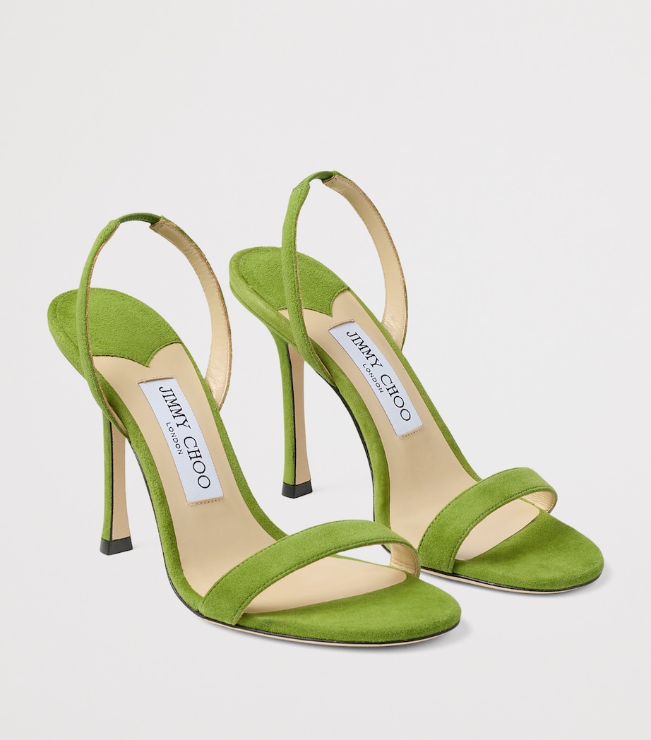Jimmy Choo Jenn 100 Suede Heeled Sandals Clover Image 2