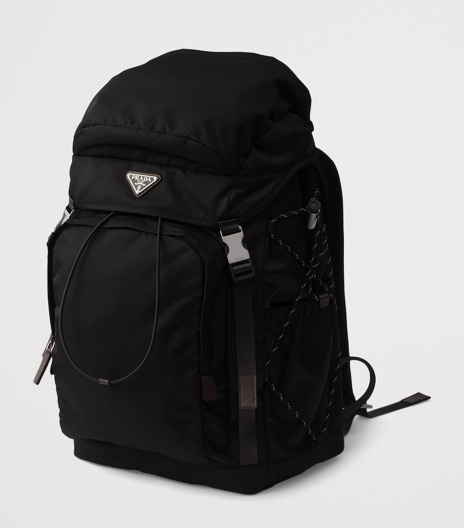 Re-Nylon and Leather Backpack F0002 Image 3