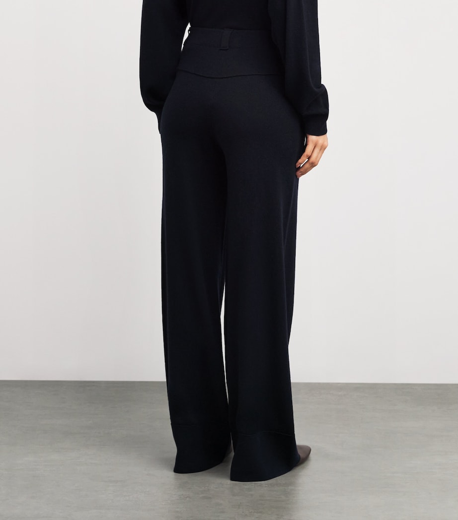 Wool-Cashmere Straight Trousers 14/14 NAVY Image 4