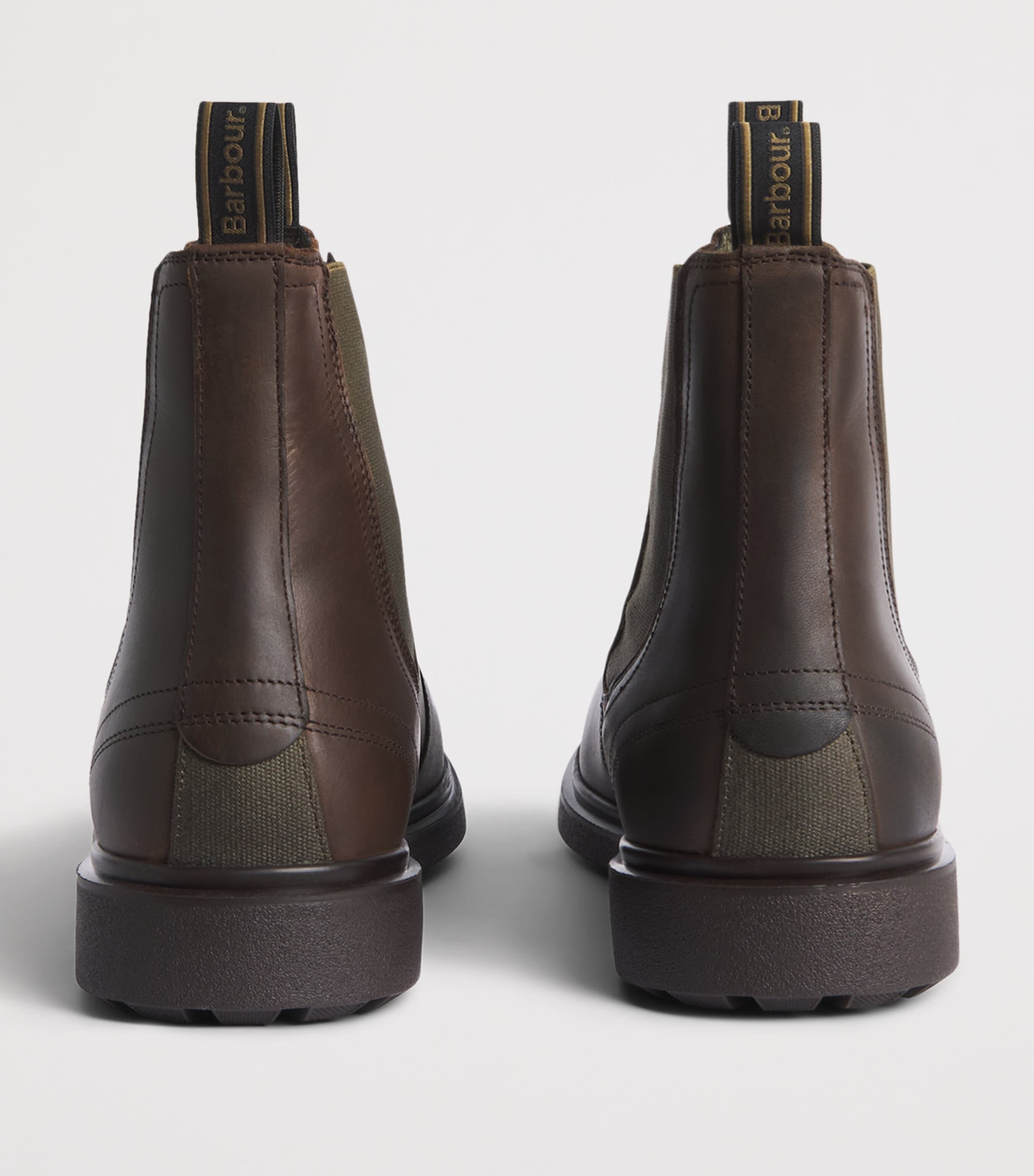 Barbour Leather Hale Chelsea Boots Dark Brown Image 3