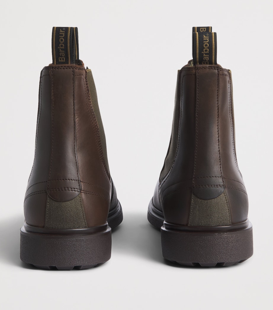 Barbour Leather Hale Chelsea Boots Dark Brown Image 3