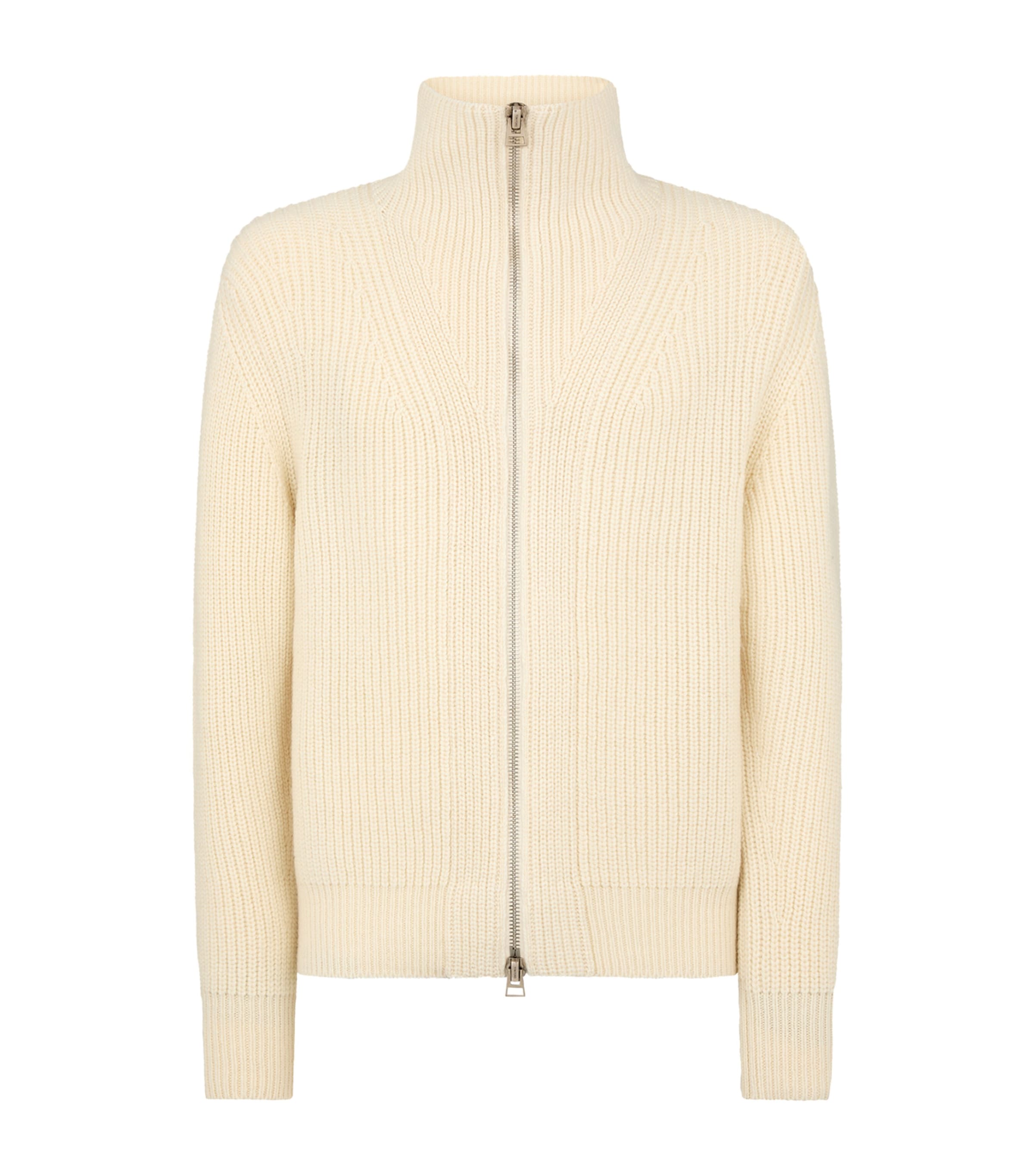 Wool-Mohair Zip-Up Sweater AW002 Image 1