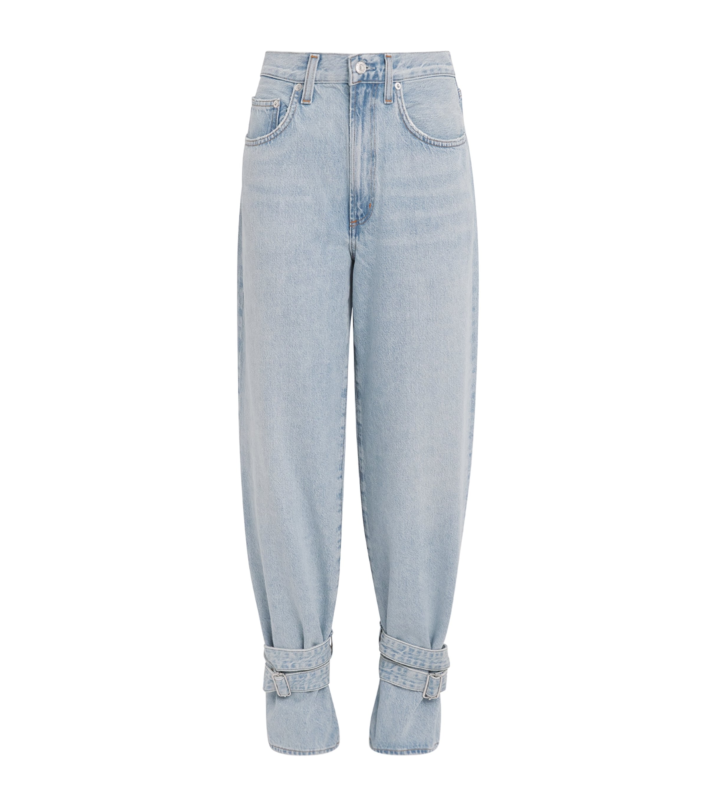 AGOLDE Womens Cinched-Hem Jeans Custom Image 1
