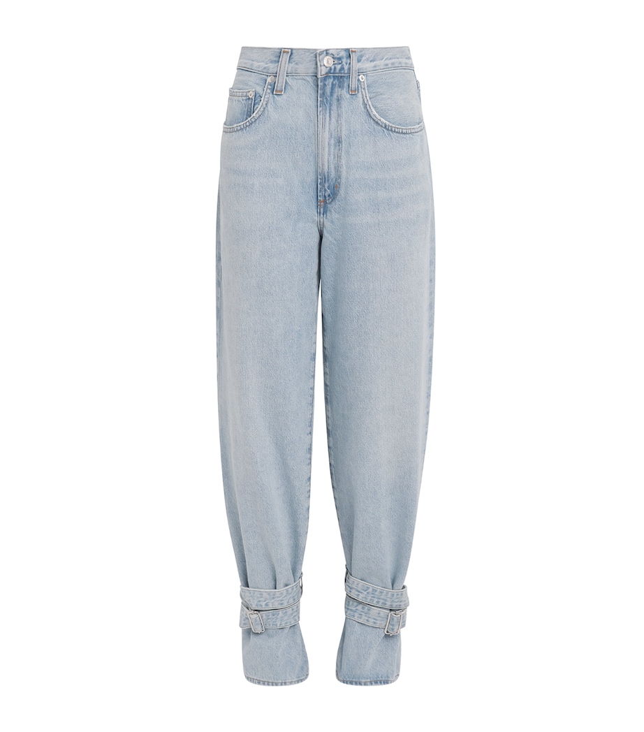 AGOLDE Womens Cinched-Hem Jeans Custom Image 1