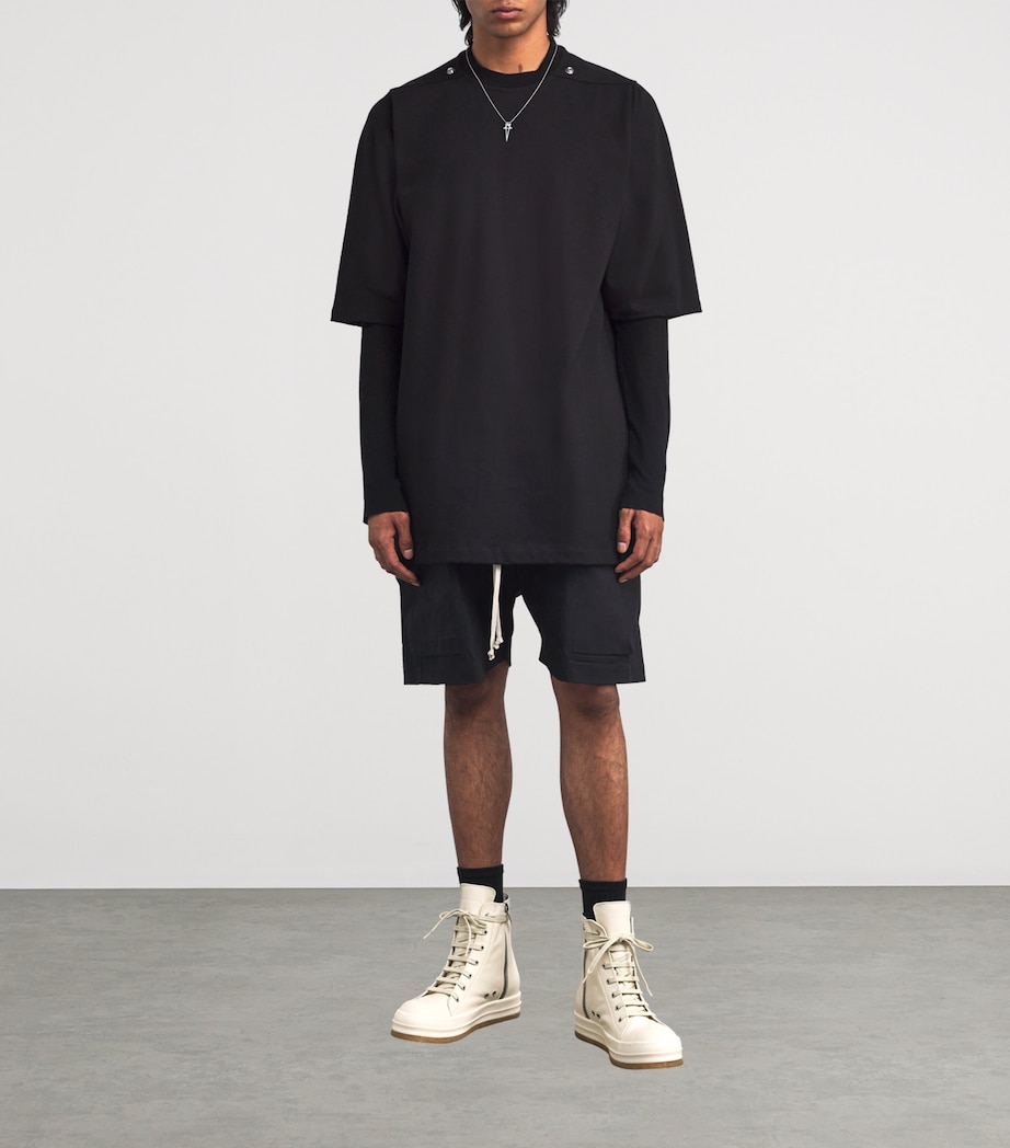 Leather High-Top Sneakers MILK/MILK/MILK Image 6