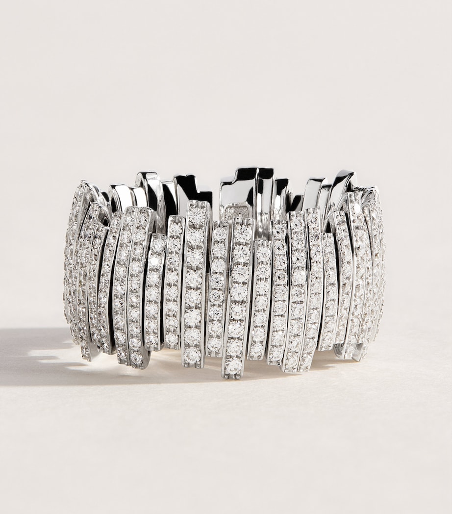 Suzanne Kalan White Gold and Diamond Full Pavé Deco Ring (Size 7.5) Wg/wd Image 1