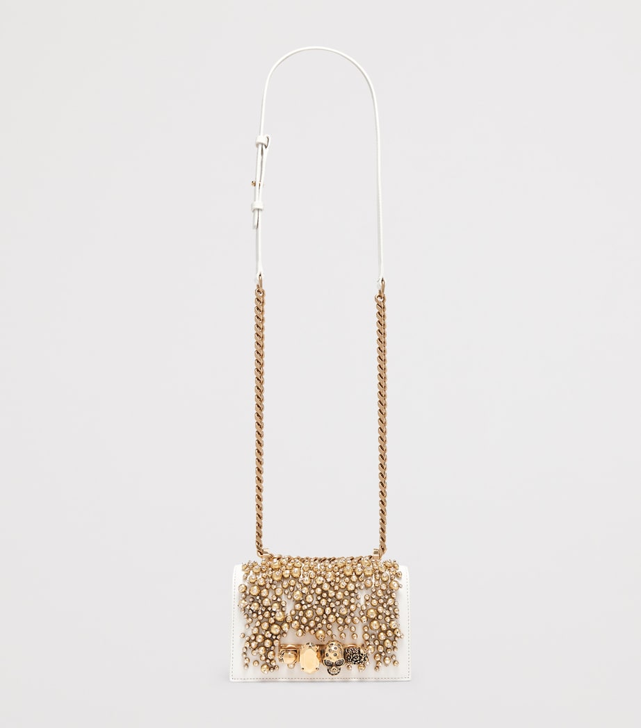 Leather Embellished Jewelled Satchel 7050 Image 4