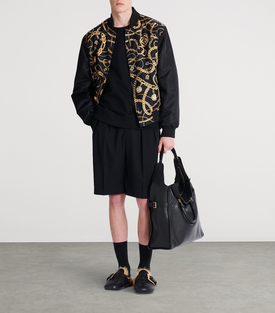 Silk Reversible Chain Bomber Jacket EAD NOIR/OR Image 2