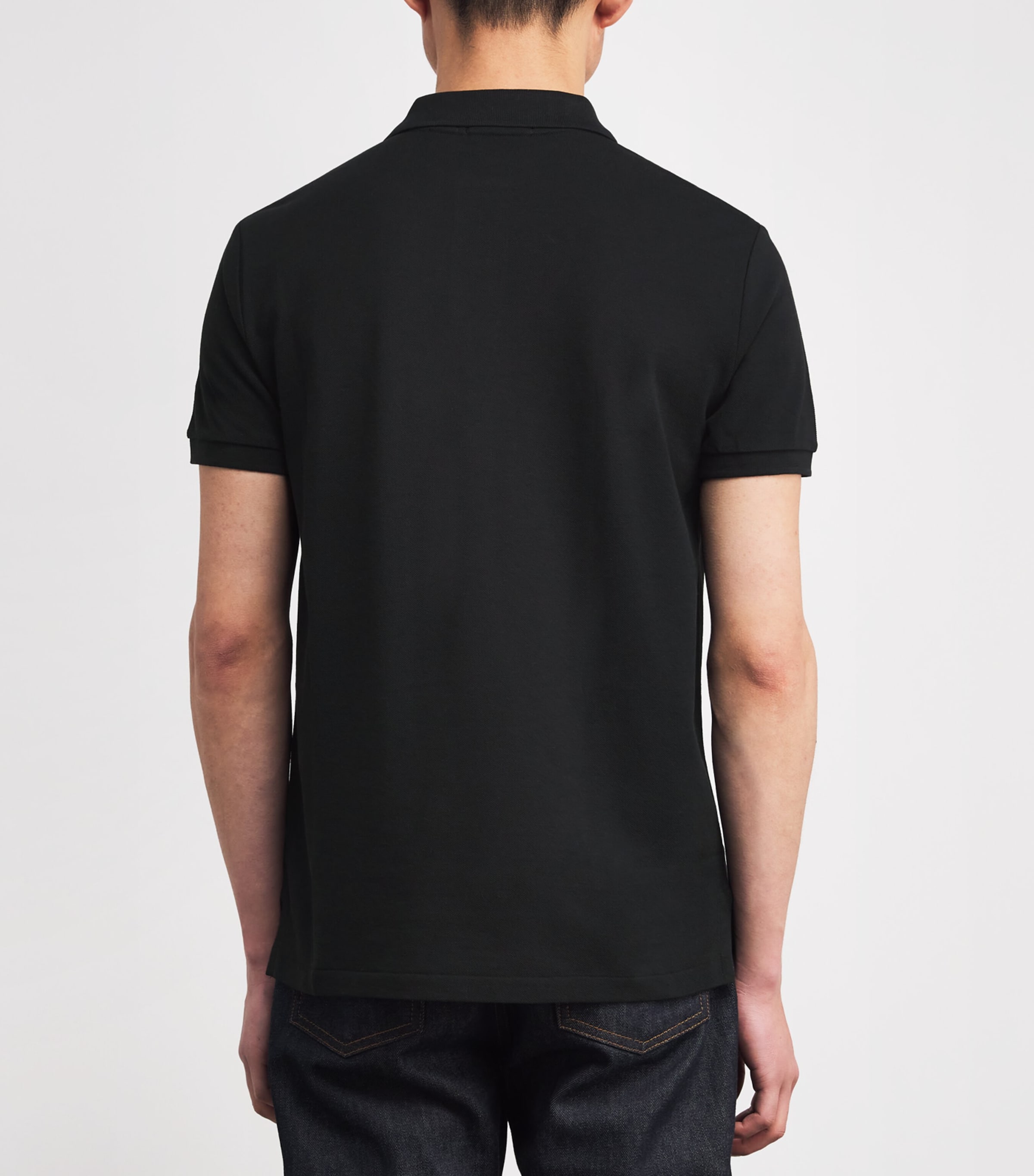 Polo Ralph Lauren Mens Cotton Mesh Custom-Fit Polo Shirt Polo Black Image 4